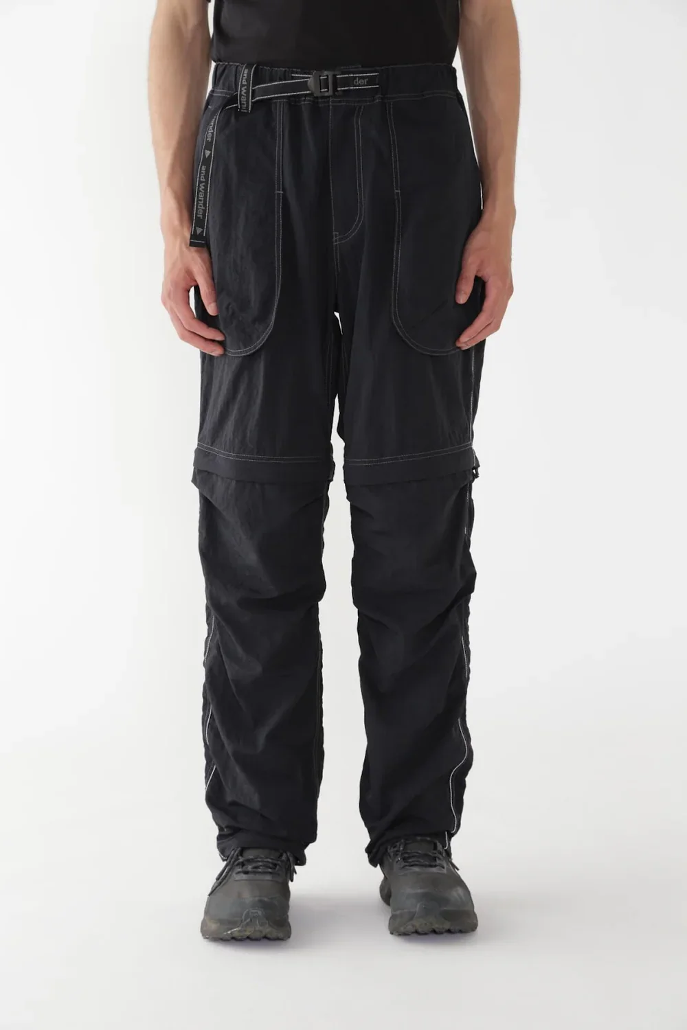 And Wander | NY Taffeta Hiker 2Way Pants | Black - Image 11