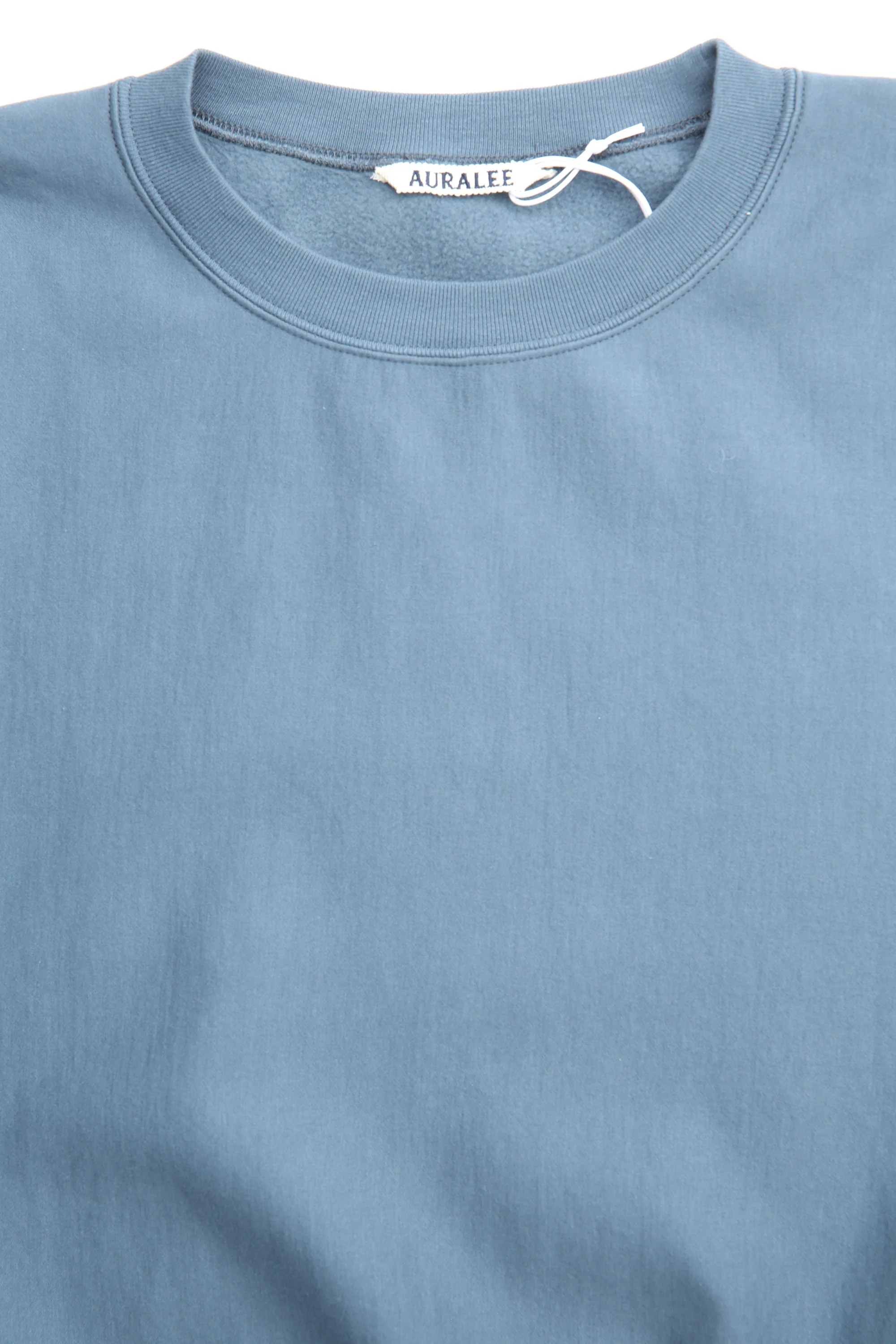 Auralee Elastic High Gauge Sweat P/O - Dusty Blue - Image 2