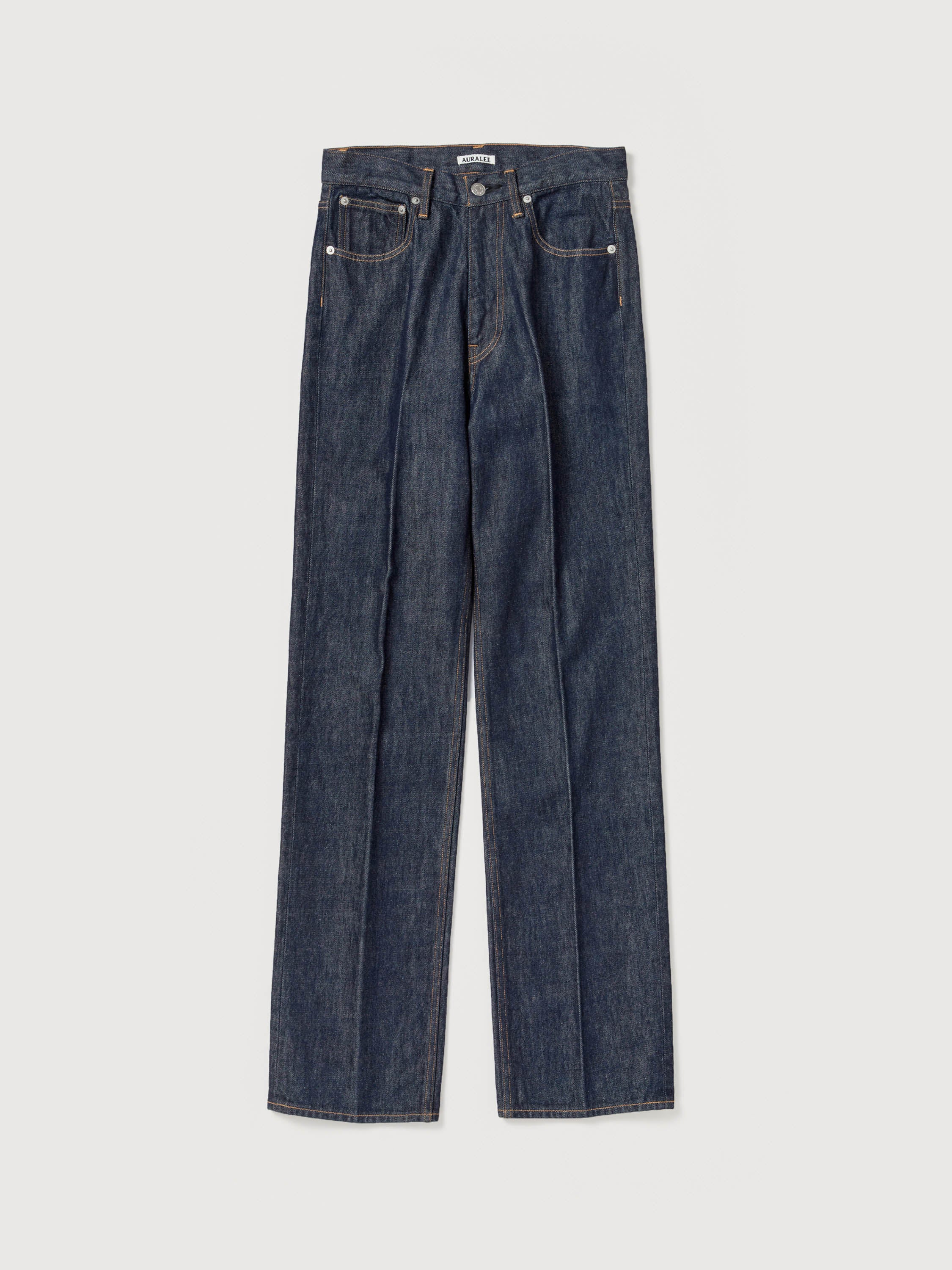 Auralee Hard Twist Denim 5p Pants - Indigo - Image 5