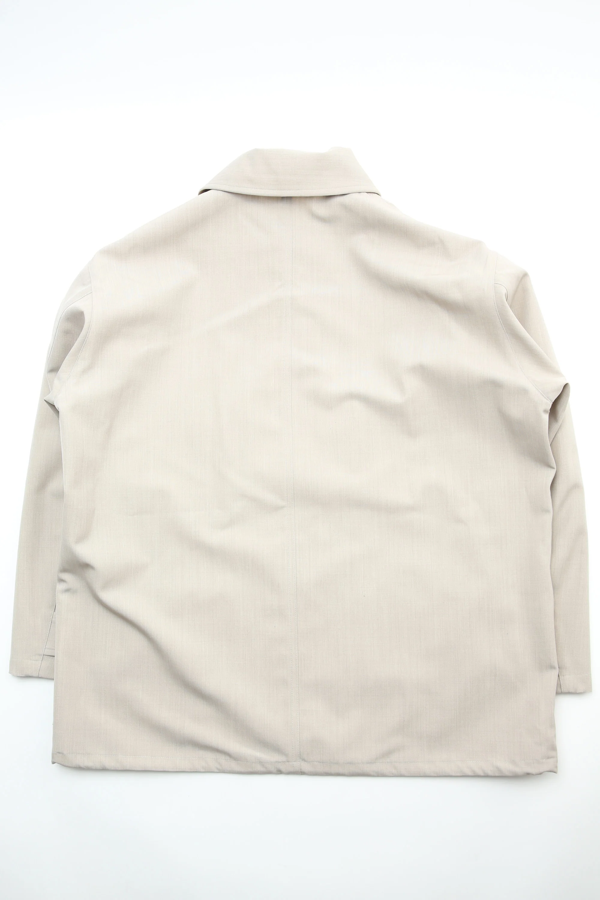 Auralee Wool Max Canvas Blouson - Top Gray Beige - Image 7