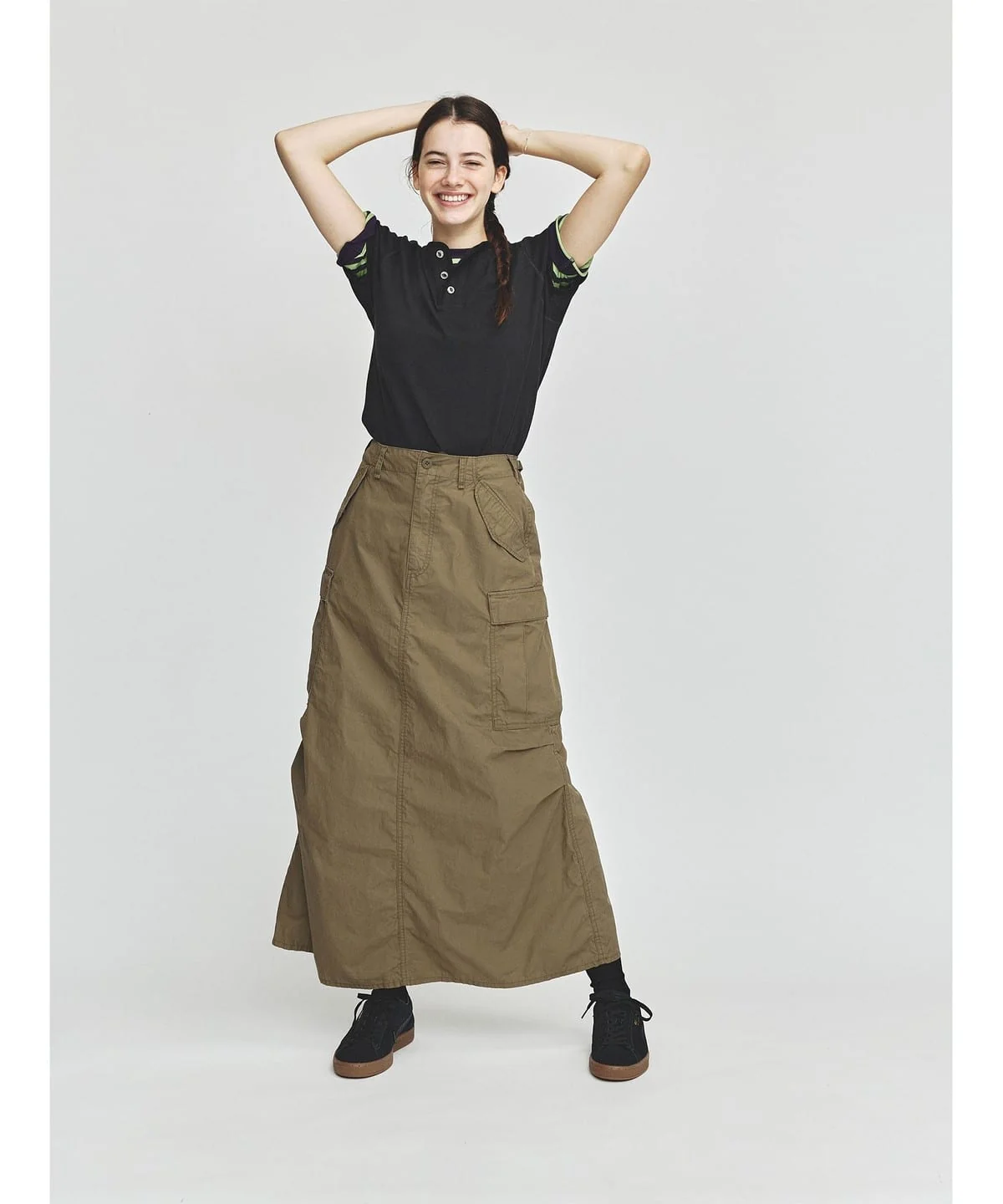 Beams Boy O.C/Type M-65 Skirt - Olive - Image 12