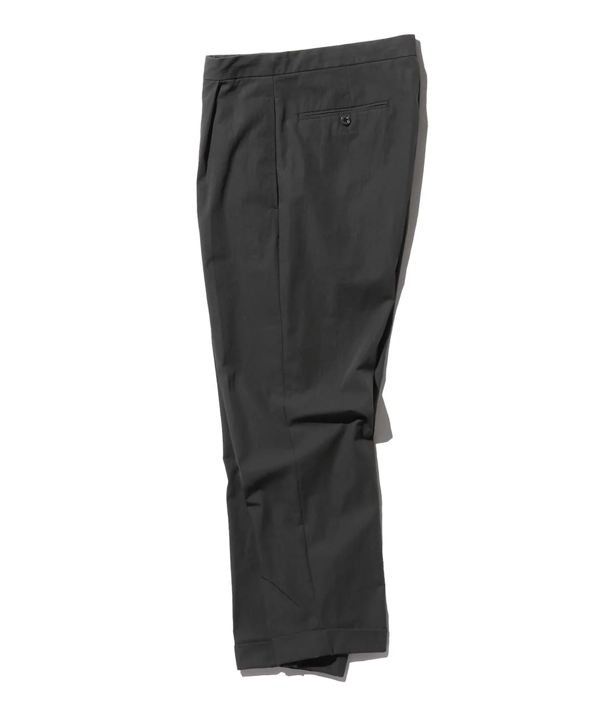 Beams Plus | 1 Pleat Travel Comfort Cloth | Charcoal - Image 4