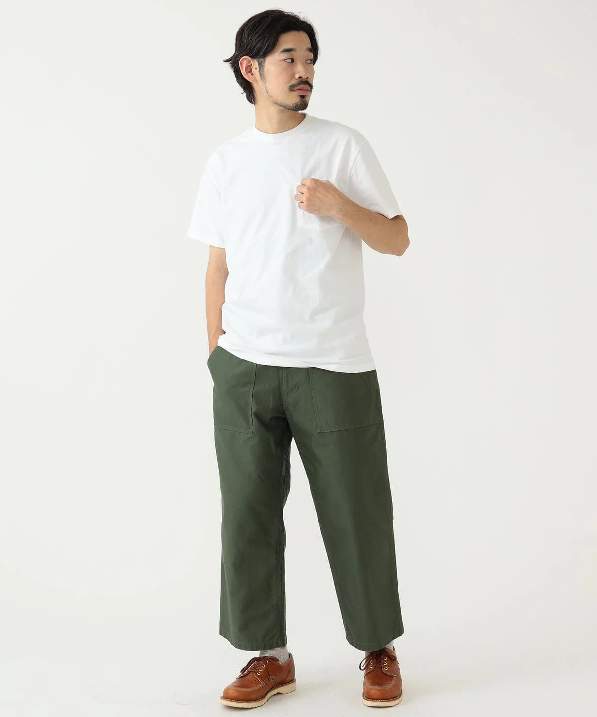 Beams Plus 2-Pack Pocket Tee - White - Image 3