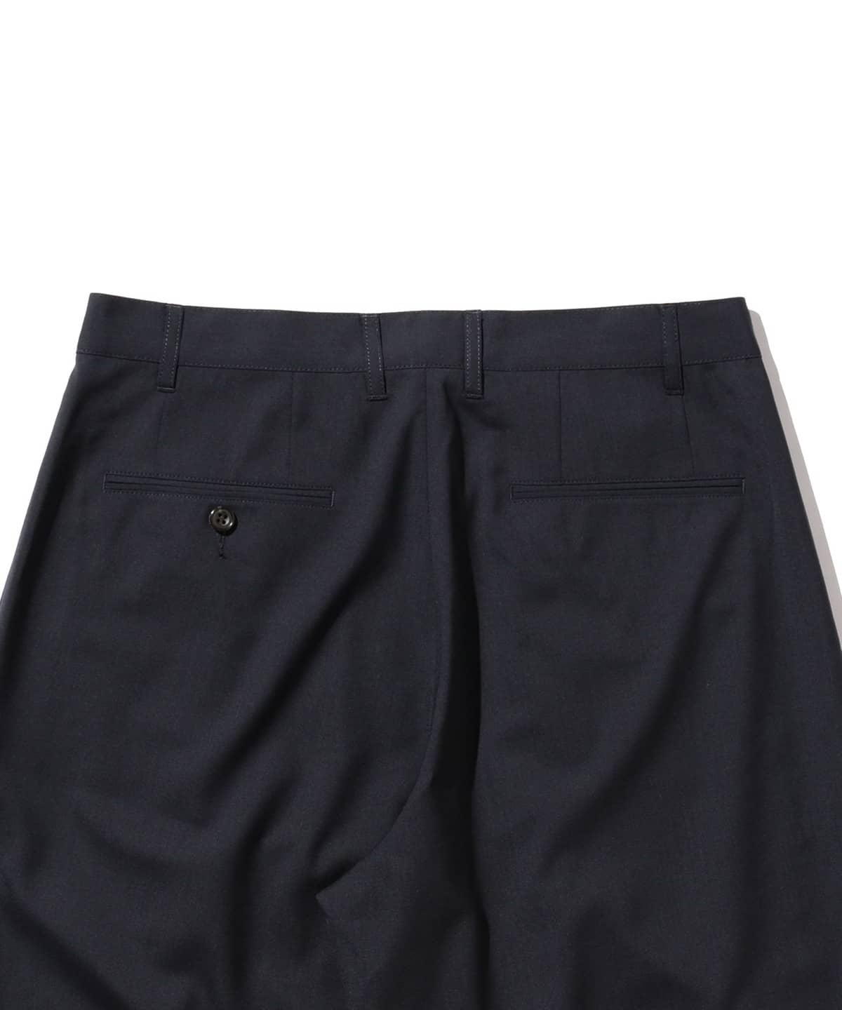 Beams Plus 2 Pleats Shorts Wool Tropical - Navy - Image 3