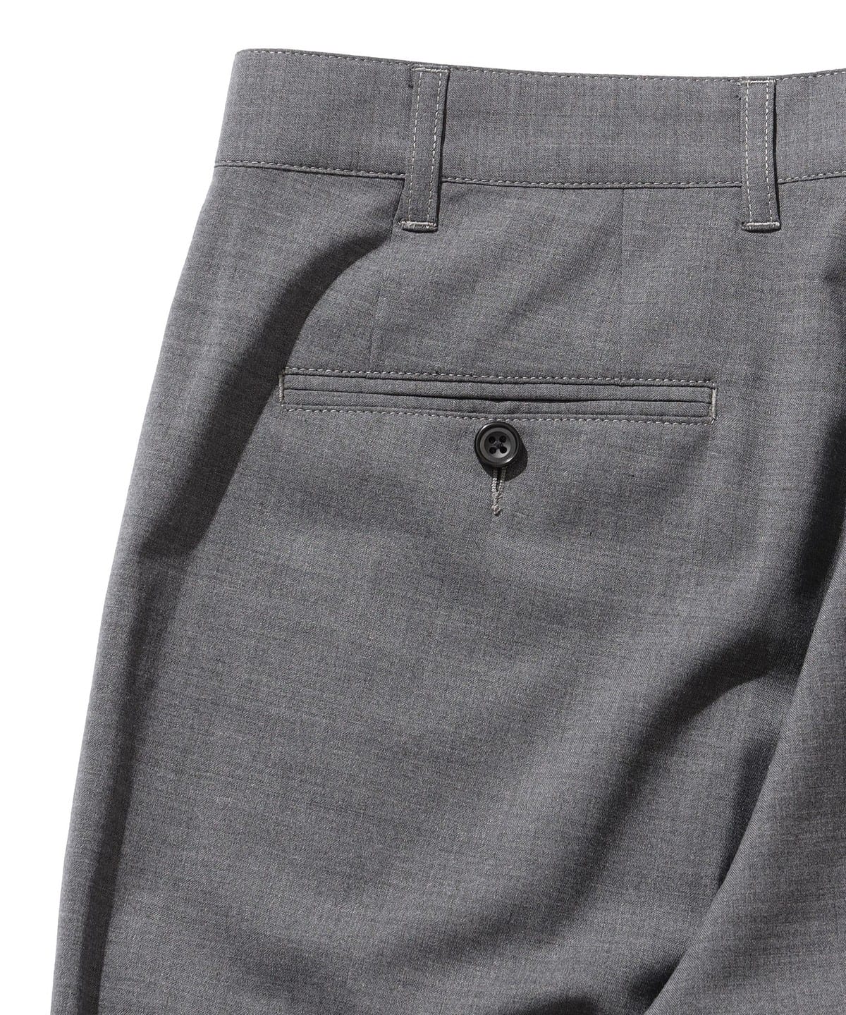 Beams Plus 2 Pleats Tapered Wool Tropical - Grey - Image 3