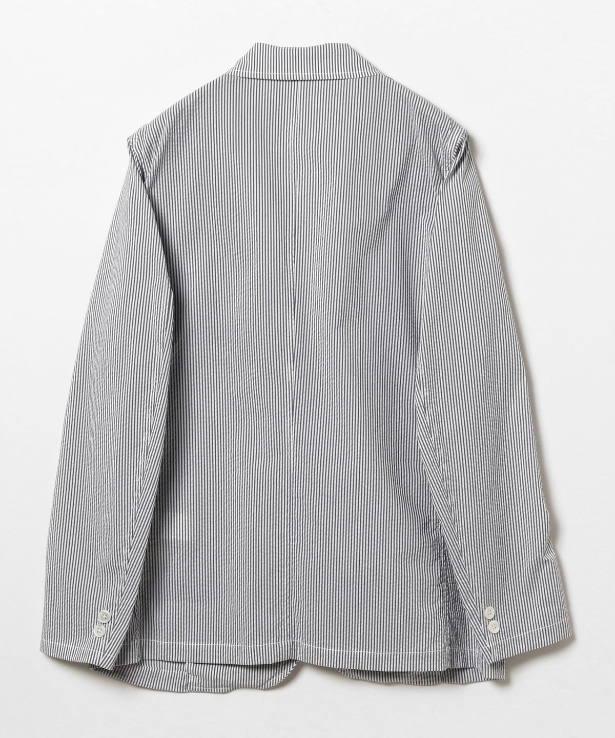 Beams Plus | 3B Jacket Seersucker | Blue Stripe - Image 4