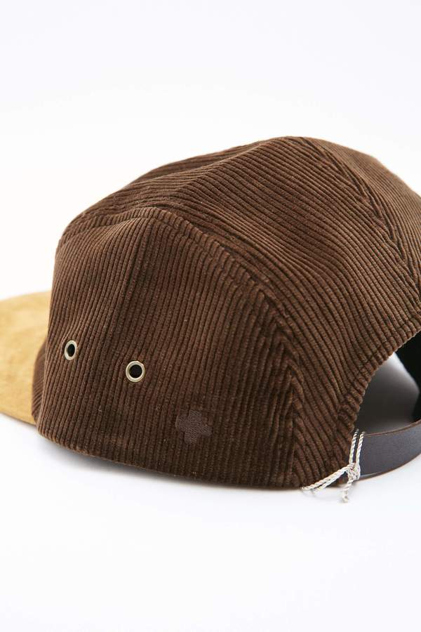 Beams Plus 5 Panel Suede Corduroy Cap - Brown - Image 3