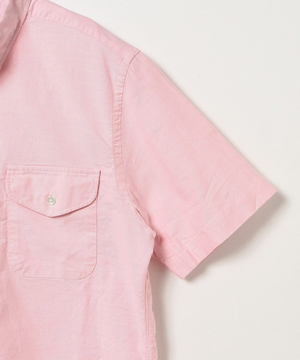 Beams Plus | B.D. Short Sleeve Oxford | Pink - Image 3