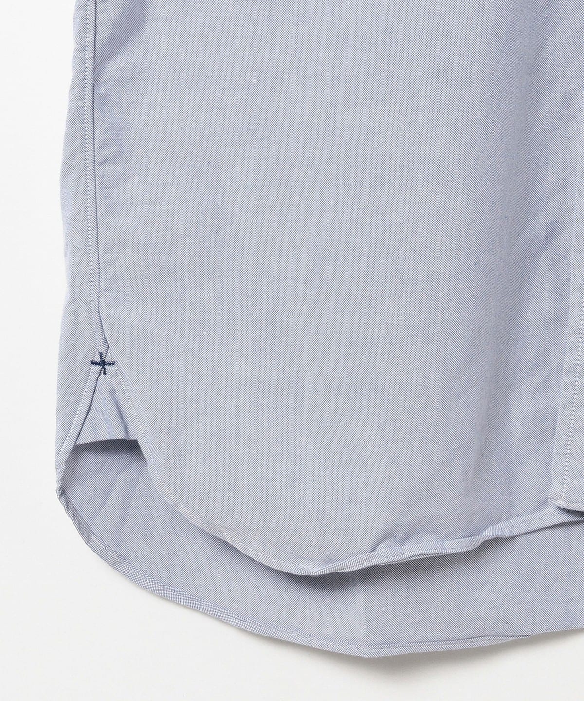 Beams Plus | B.D. Short Sleeve Oxford | Sax - Image 5