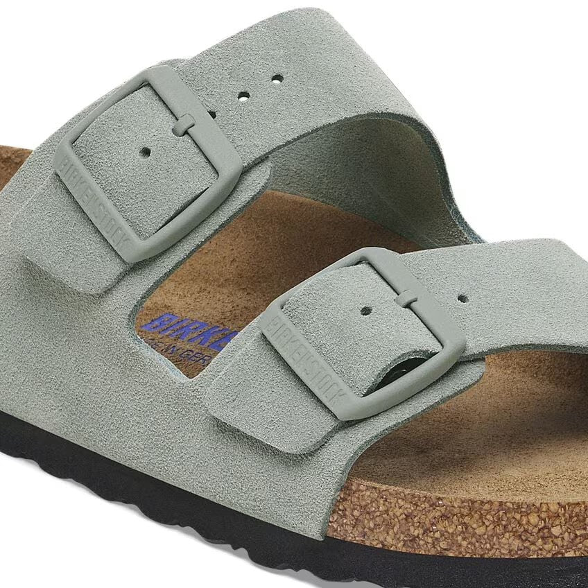 Birkenstock Arizona Suede Leather Soft Footbed - Pure Sage - Image 6