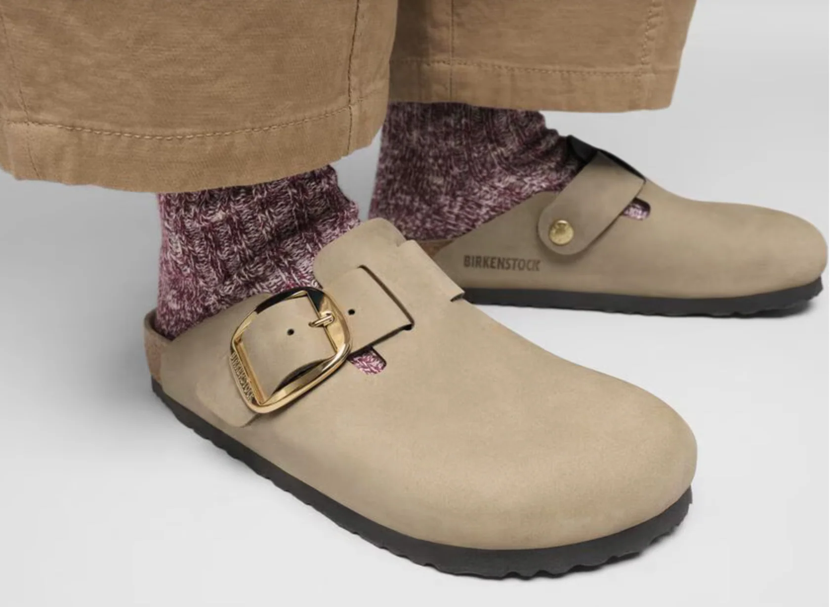 Birkenstock Boston Big Buckle Oiled Leather - Tobacco Brown - Image 2