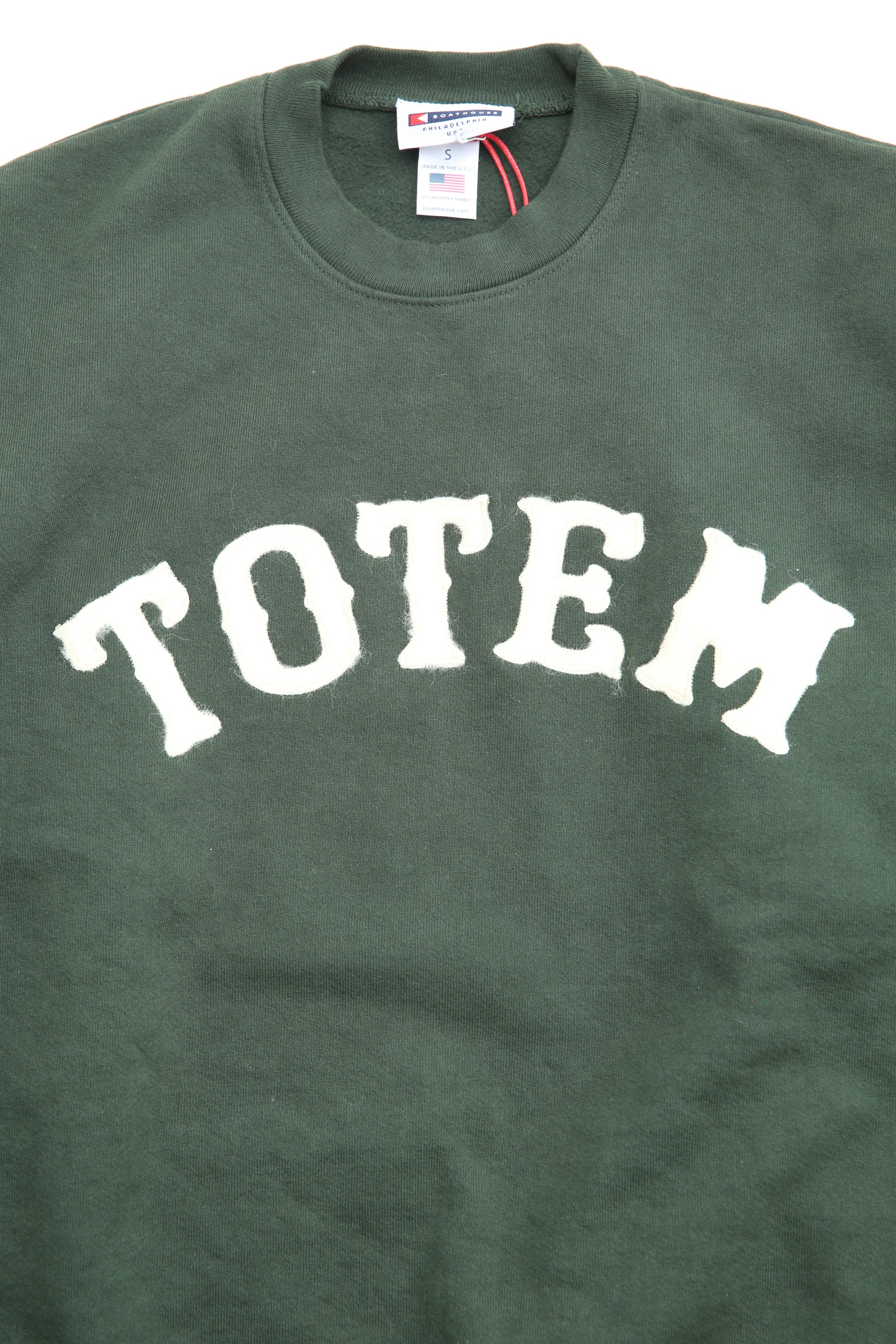 TOTEM x Boathouse | 'TOTEM' Heavyweight Crewneck | Hunter Green - Image 2