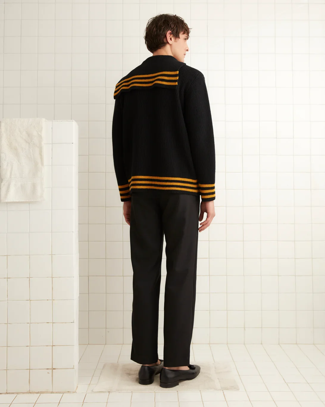 Bode | Deck Stripe Sweater | Black - Image 3