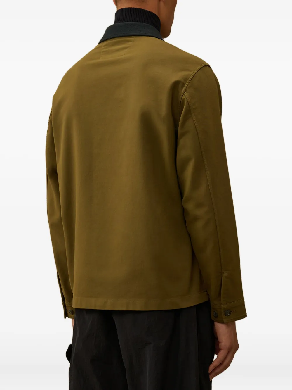 C.P. Company Cotton/Nylon Double Satin Overshirt - Capers - Image 3