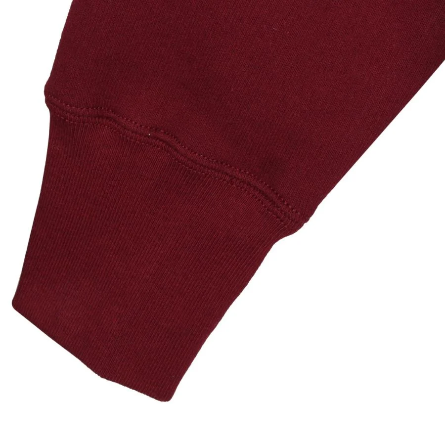 Camber #234 12 oz. Cross Knit Crewneck Sweatshirt - Burgundy - Image 3