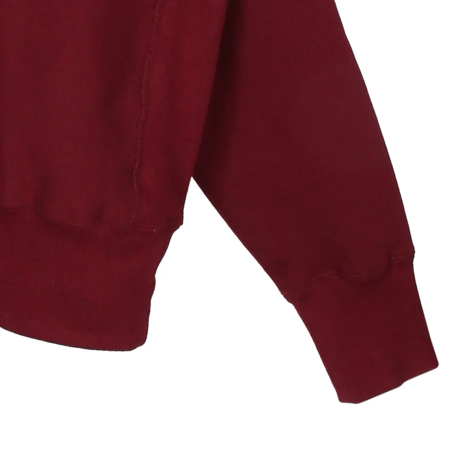 Camber #234 12 oz. Cross Knit Crewneck Sweatshirt - Burgundy - Image 4