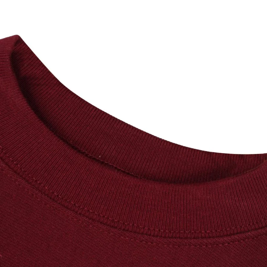 Camber #234 12 oz. Cross Knit Crewneck Sweatshirt - Burgundy - Image 5