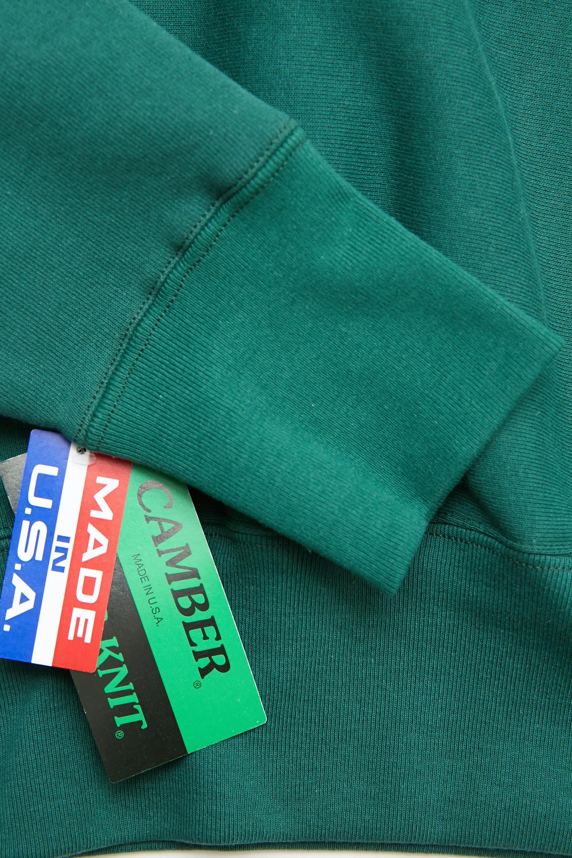 Camber #234 12 oz. Cross Knit Crewneck Sweatshirt - Dark Green - Image 3