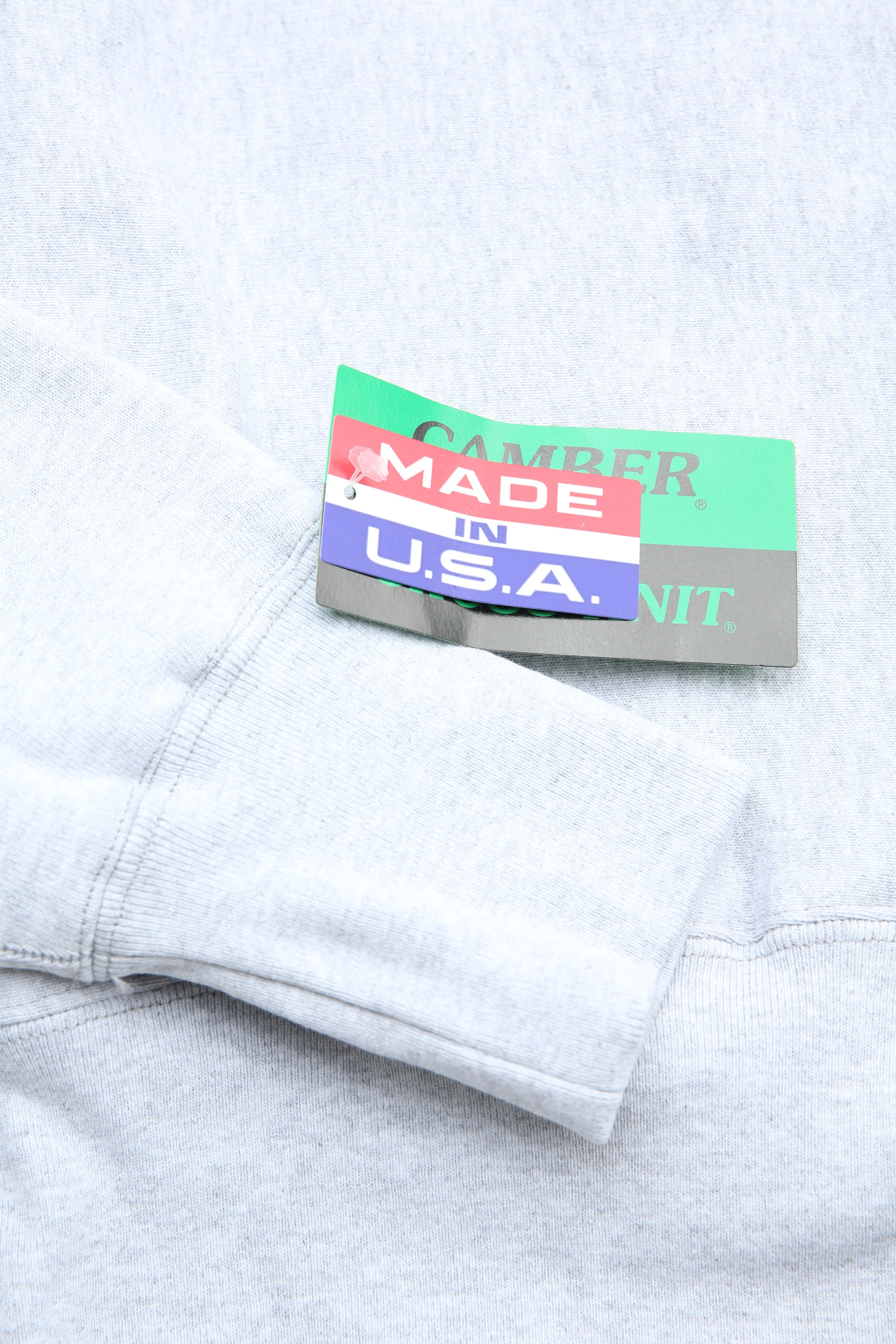 Camber #234 12 oz. Cross Knit Crewneck Sweatshirt - Grey Heather - Image 6