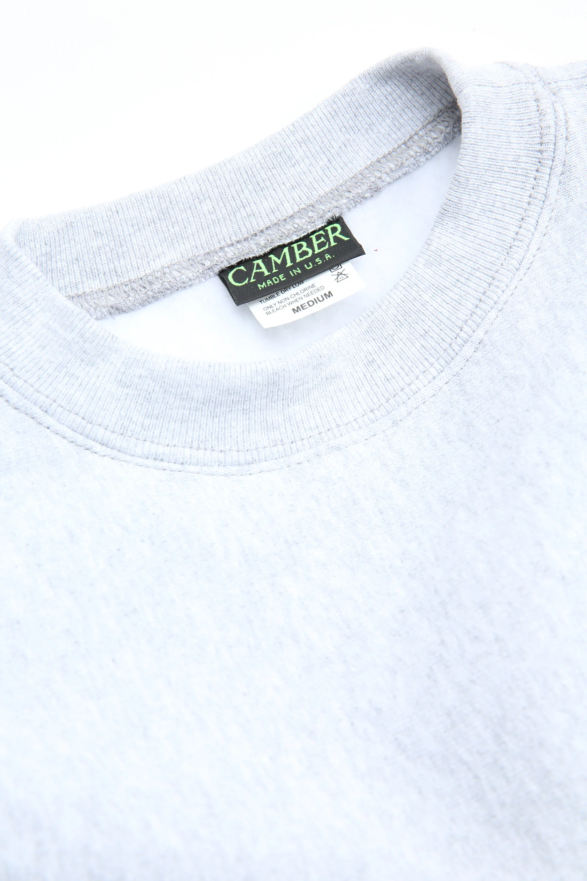 Camber #234 12 oz. Cross Knit Crewneck Sweatshirt - Grey Heather - Image 7