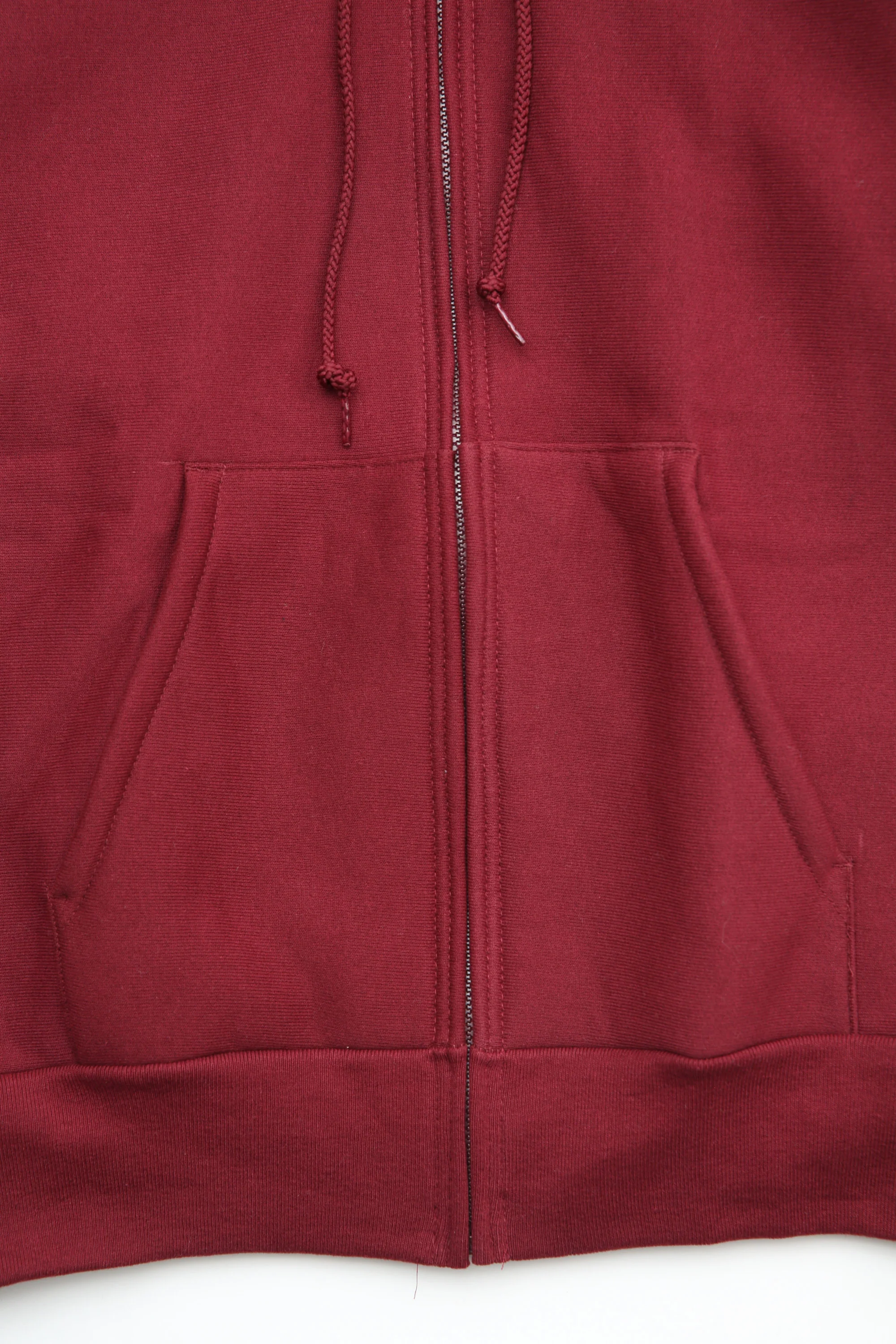 Camber #231 12oz Heavyweight Cross Knit Zippered Hoodie - Burgundy - Image 3