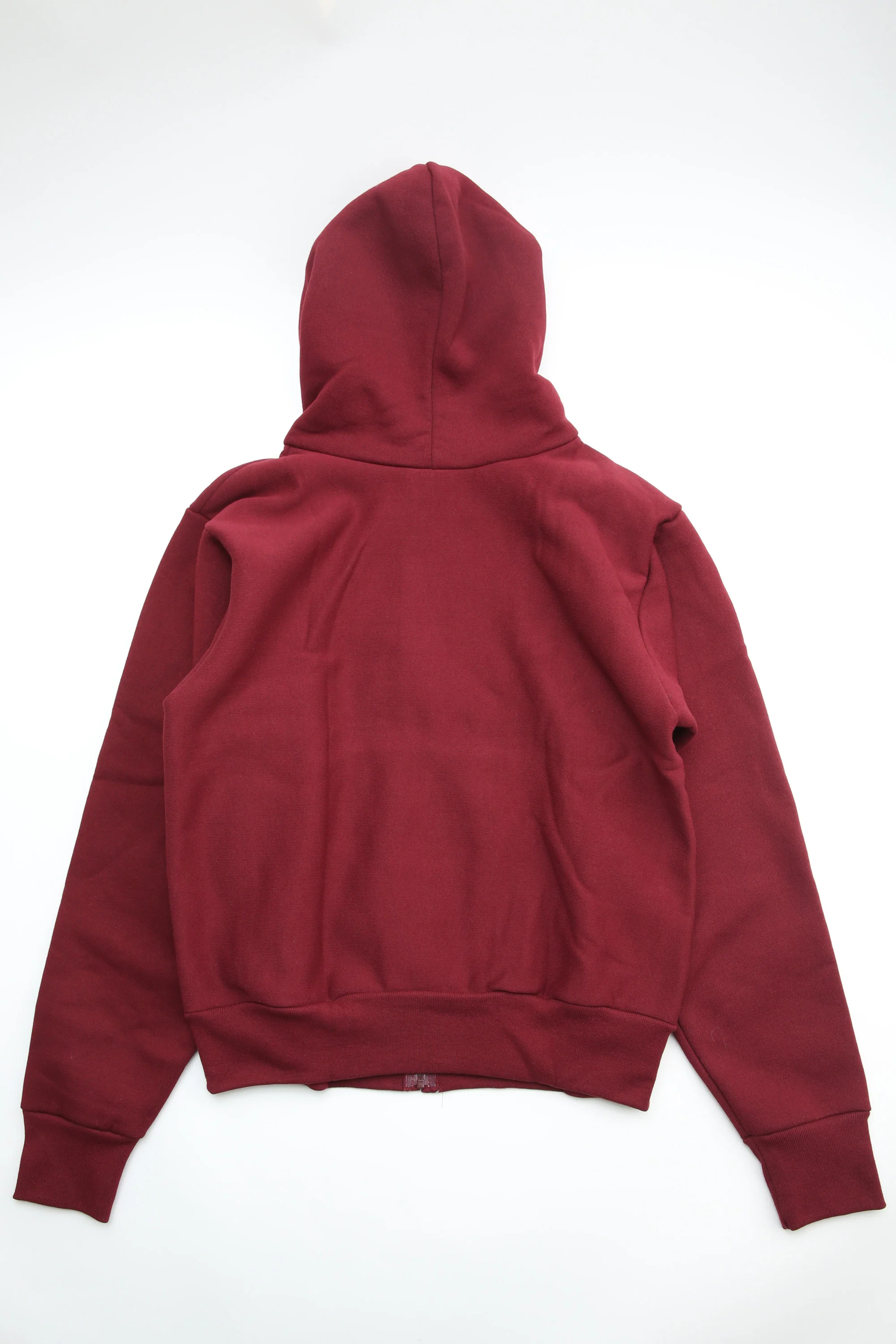 Camber #231 12oz Heavyweight Cross Knit Zippered Hoodie - Burgundy - Image 8