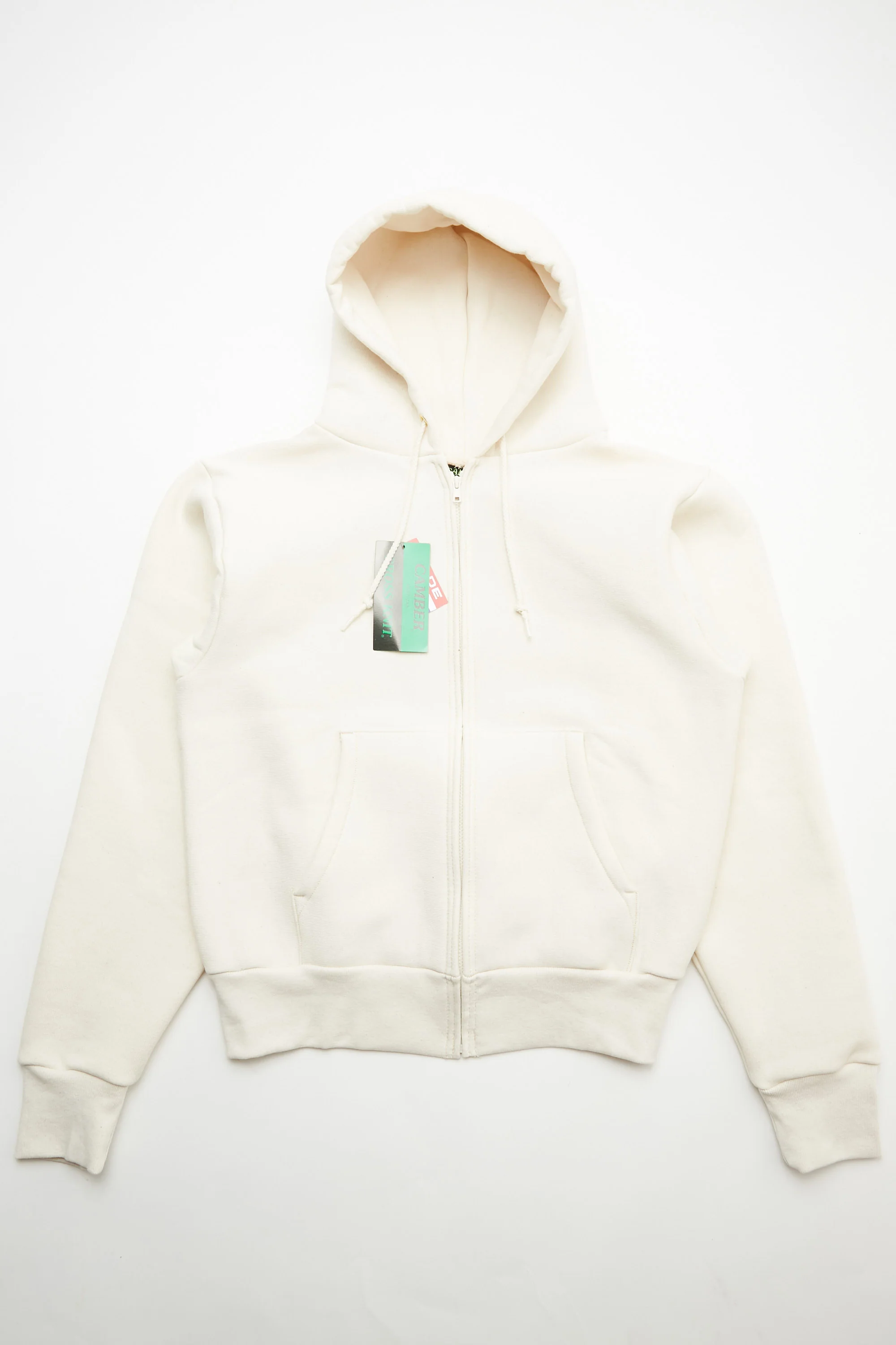 Camber #231 12oz Heavyweight Cross Knit Zippered Hoodie - Natural