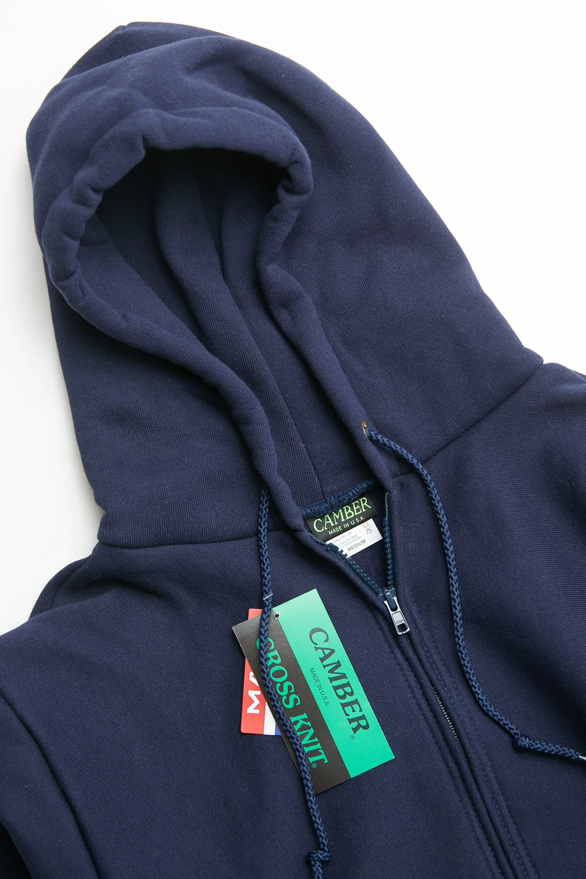 Camber #231 12oz Heavyweight Cross Knit Zippered Hoodie - Navy - Image 5