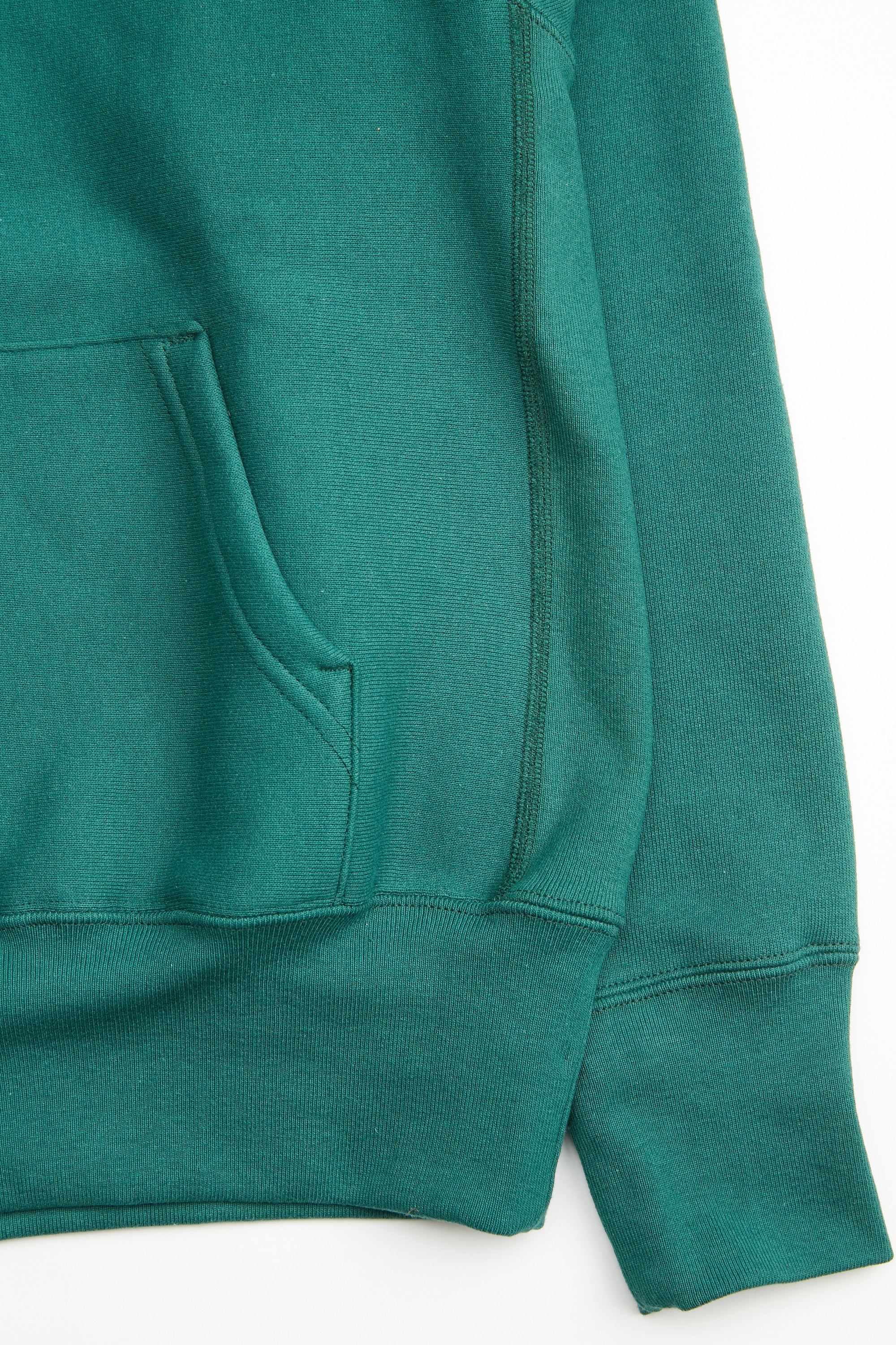 Camber #232 Cross-Knit Heavyweight Pullover Hooded Sweatshirt - Dark Green - Image 3