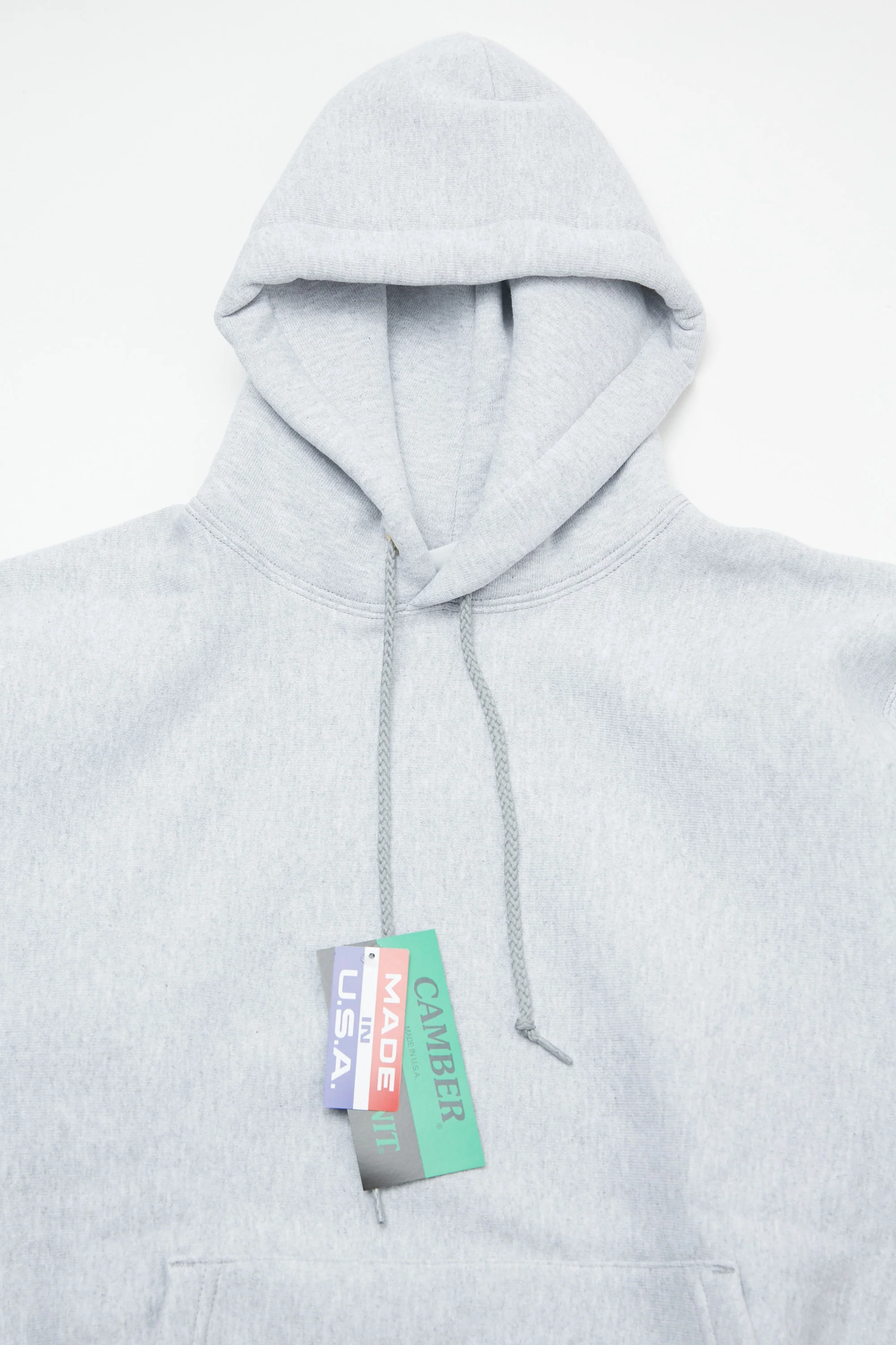 Camber #232 Cross-Knit Heavyweight Pullover Hooded Sweatshirt - Grey - Image 2