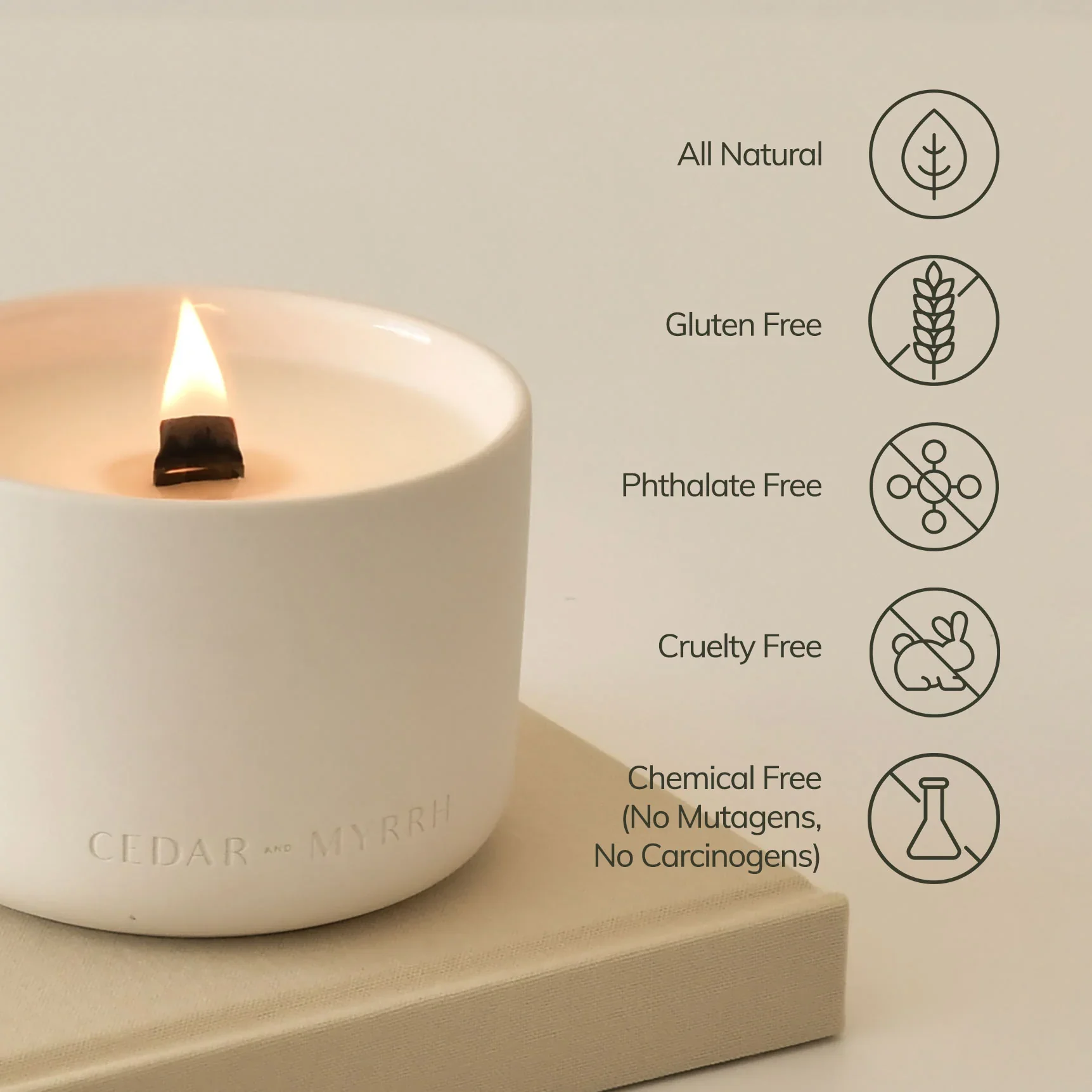 Cedar and Myrrh - Spiritual Wellness Candle - Image 2
