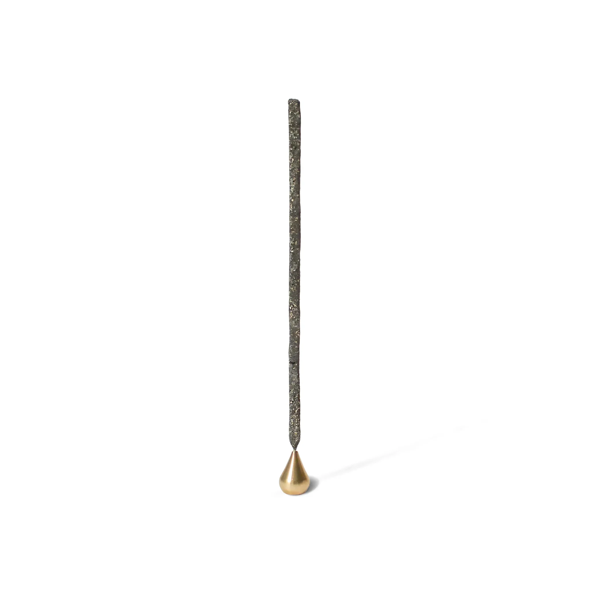 Cedar and Myrrh - Tall Waterdrop Brass Incense Holder - Image 2