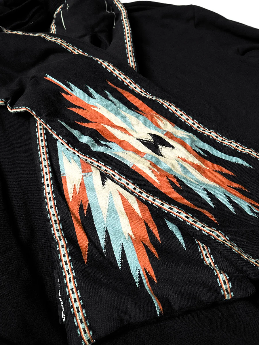 Kapital SWT Knit x Ortega Jersey KESA Parka - Black - Image 5