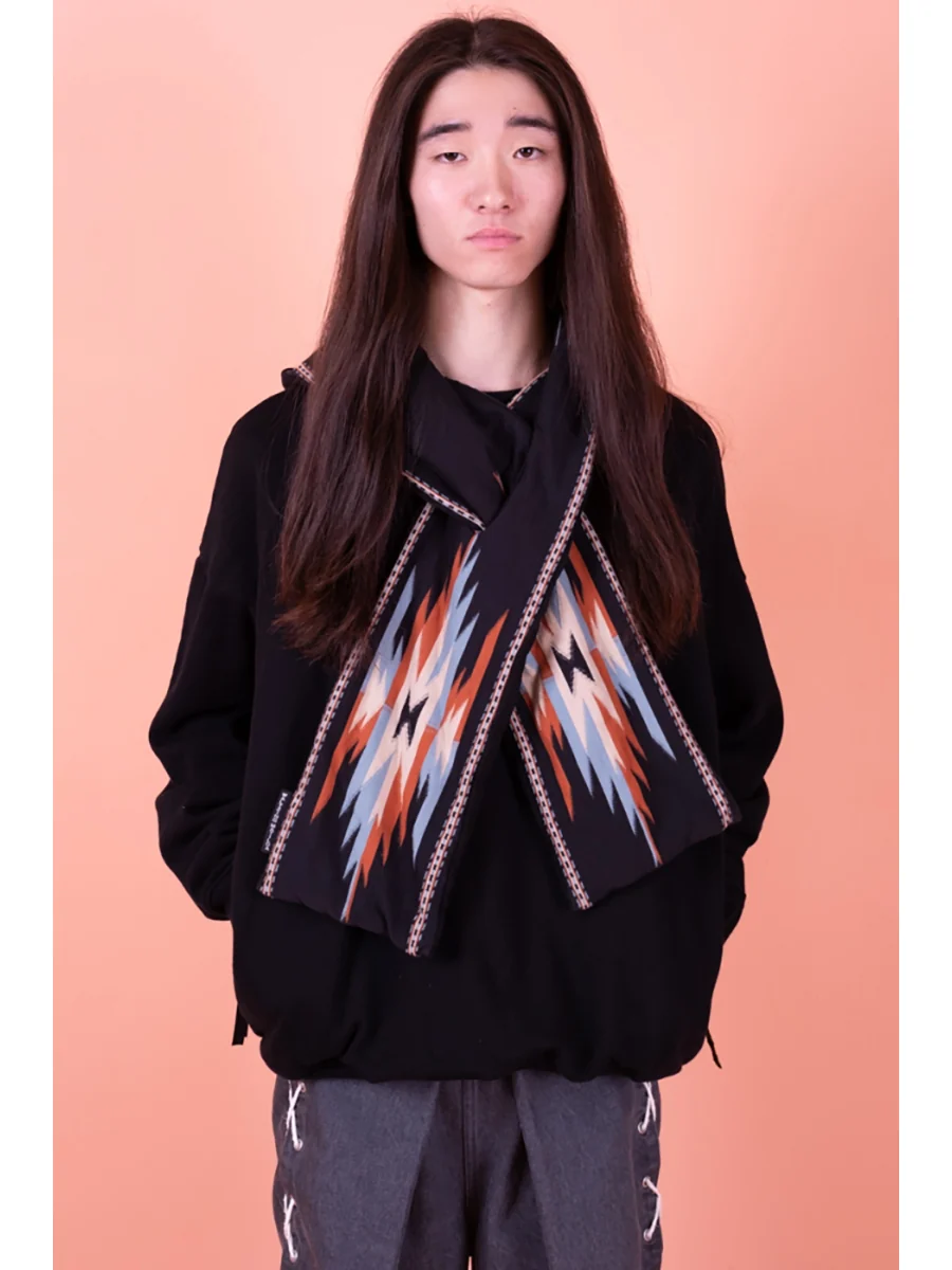 Kapital SWT Knit x Ortega Jersey KESA Parka - Black - Image 6