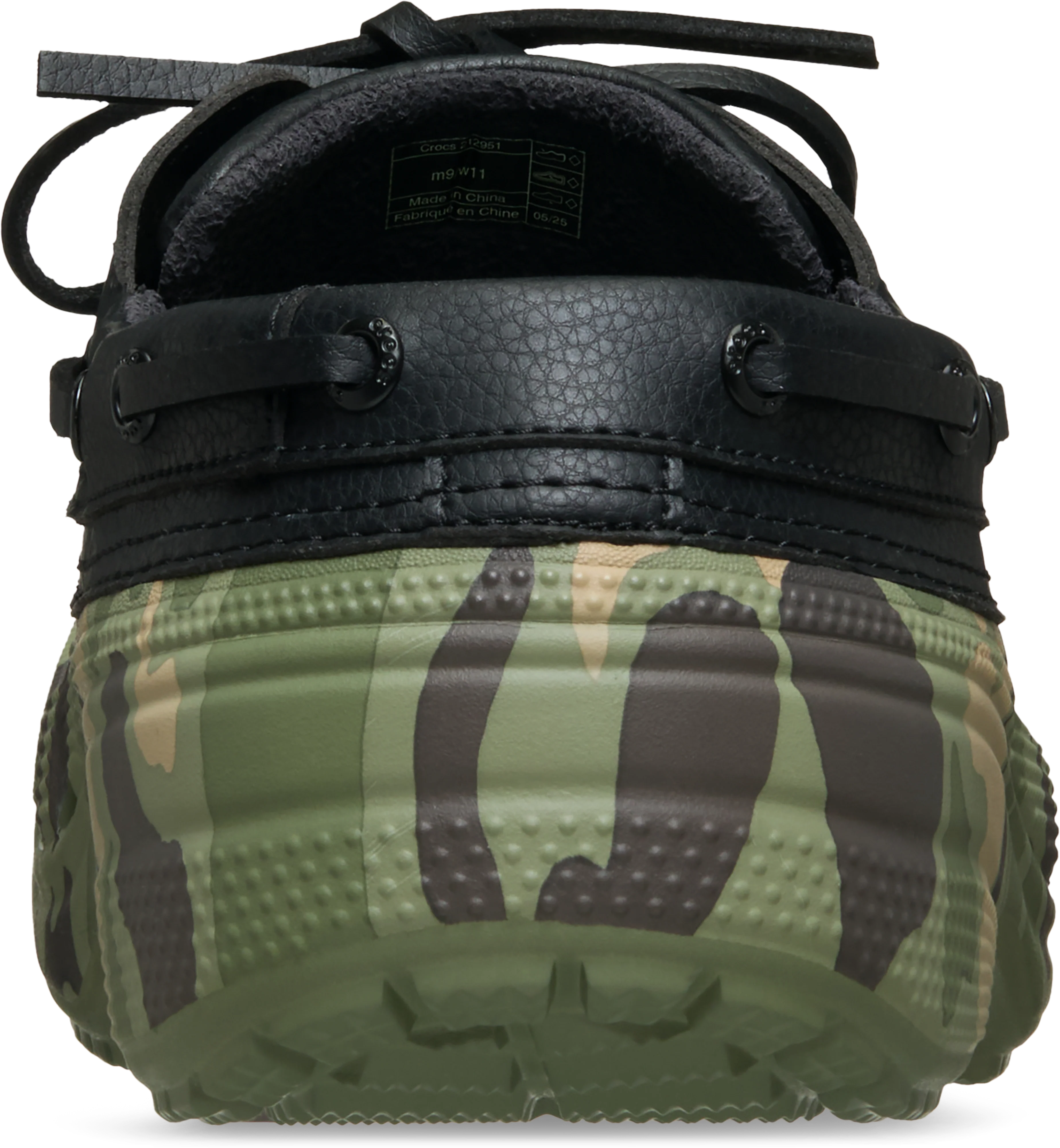 Crocs Classic Duck Camo Boat Shoe - Black / Cargo - Image 5