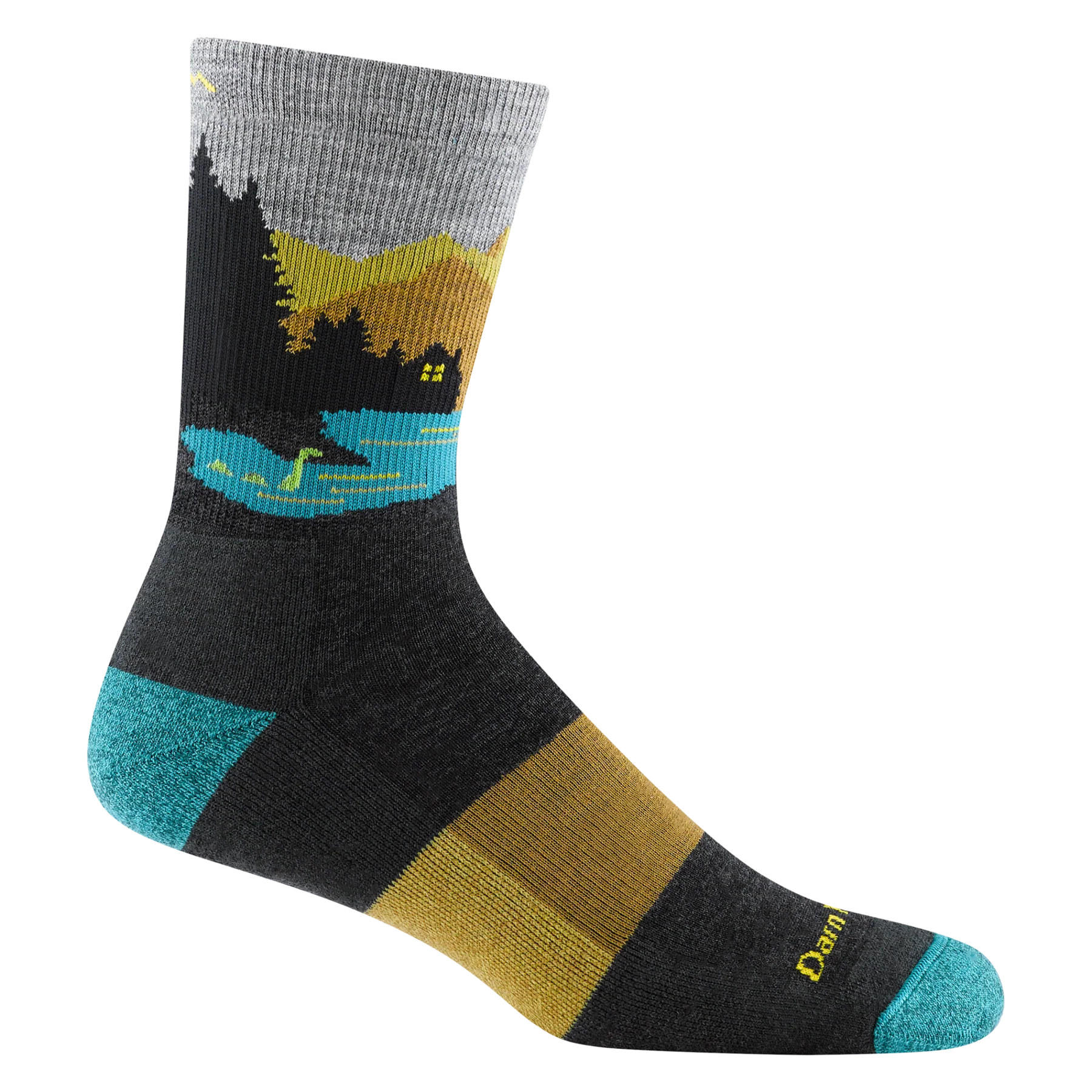 Darn Tough Men's Close Encounters Micro Crew Midweight Hiking Sock 5014 - Charcoal