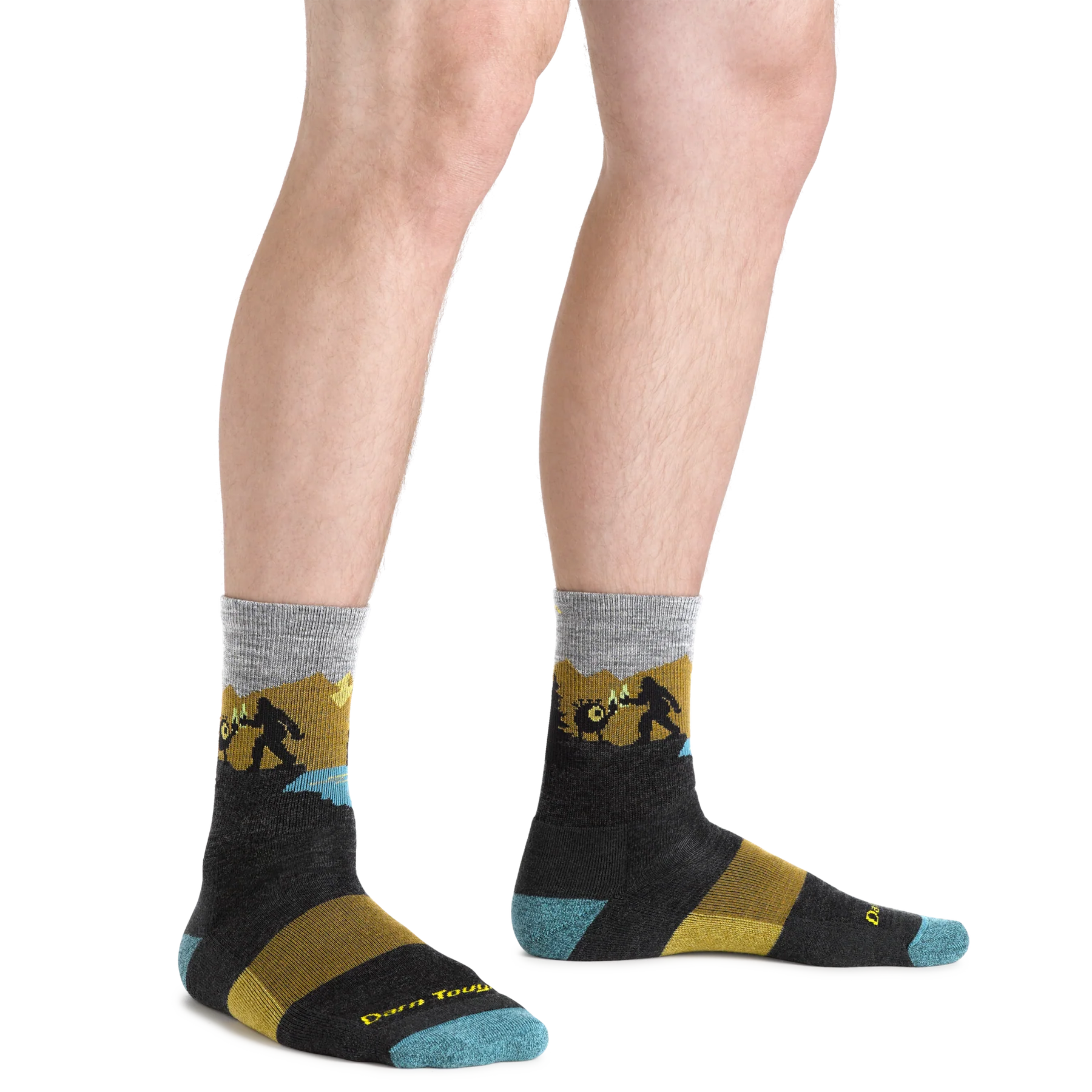 Darn Tough Men's Close Encounters Micro Crew Midweight Hiking Sock 5014 - Charcoal - Image 2