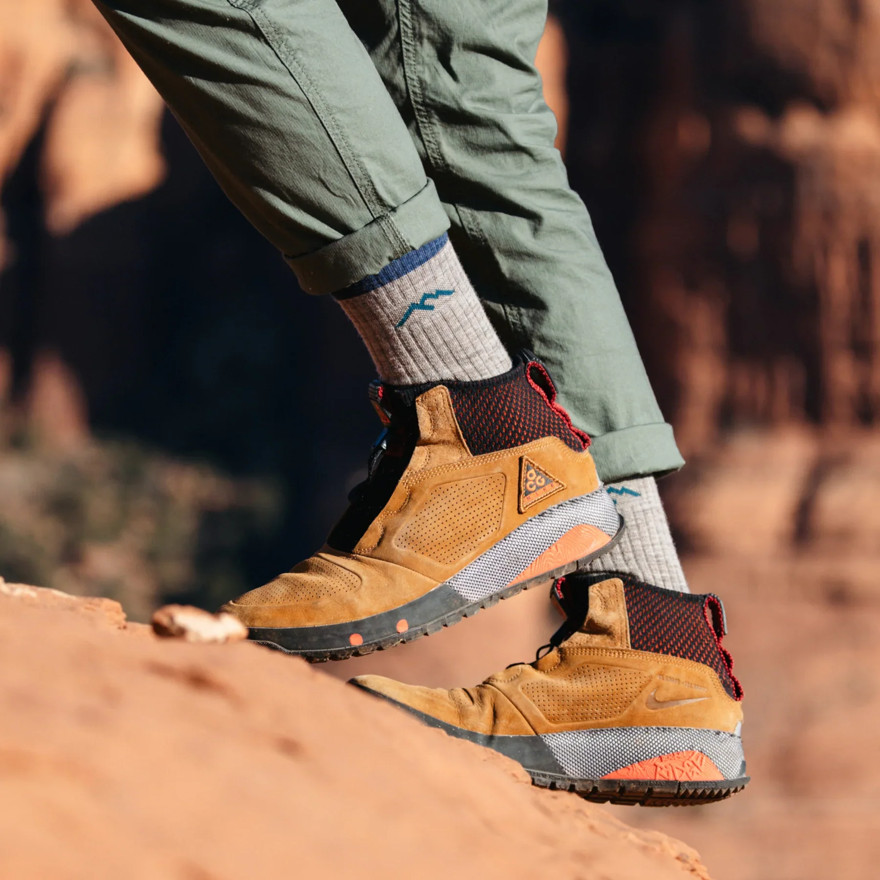 Darn Tough Men's Hiker Micro Crew Cushion 1466 - Rye - Image 3