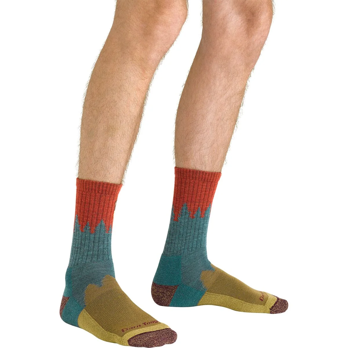 Darn Tough MEN'S NUMBER 2 MICRO CREW MIDWEIGHT HIKING SOCK 1974 - Teal - Image 3