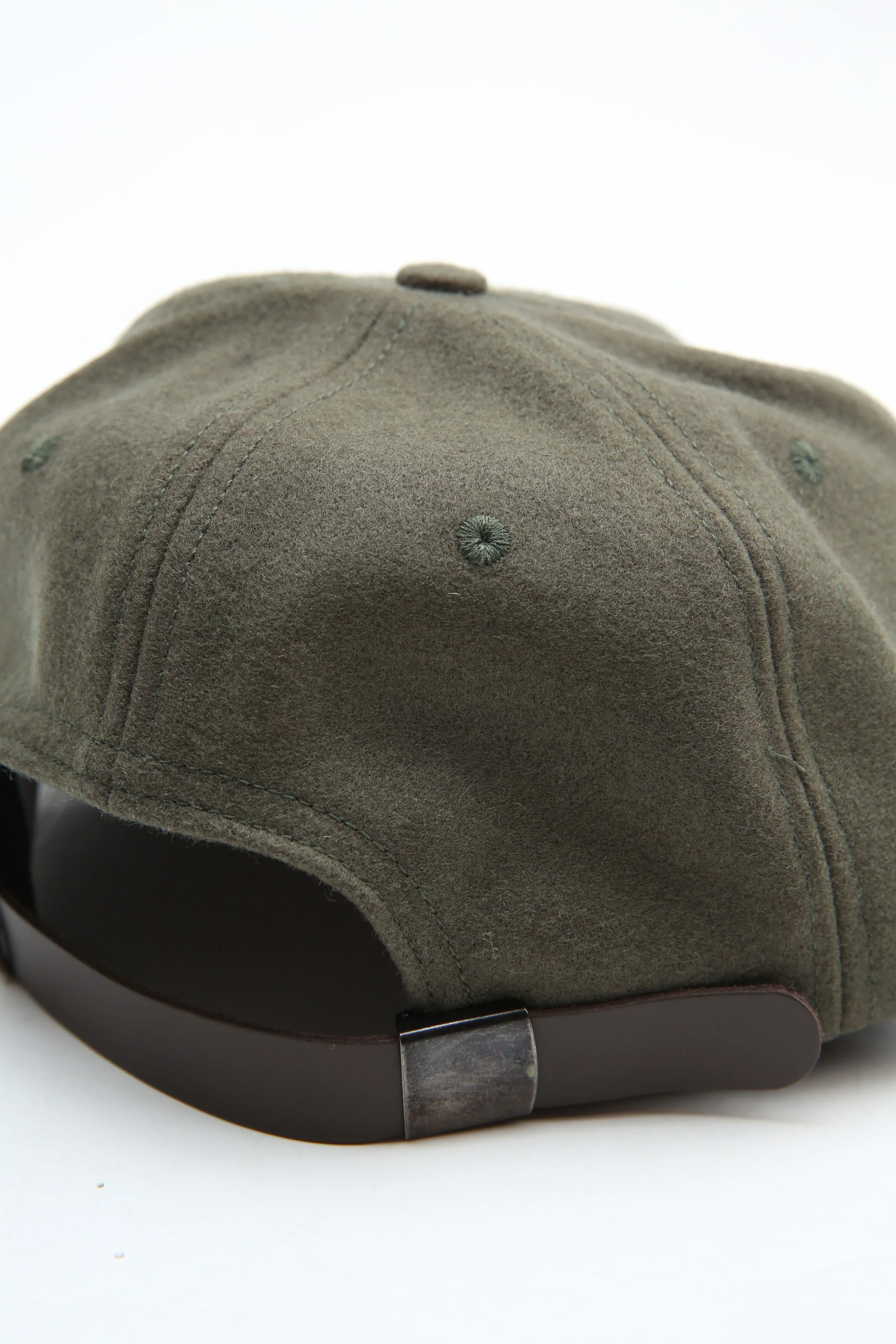 Ebbets x Totem Brand Co. Cap - Olive Wool - EXCLUSIVE - Image 3