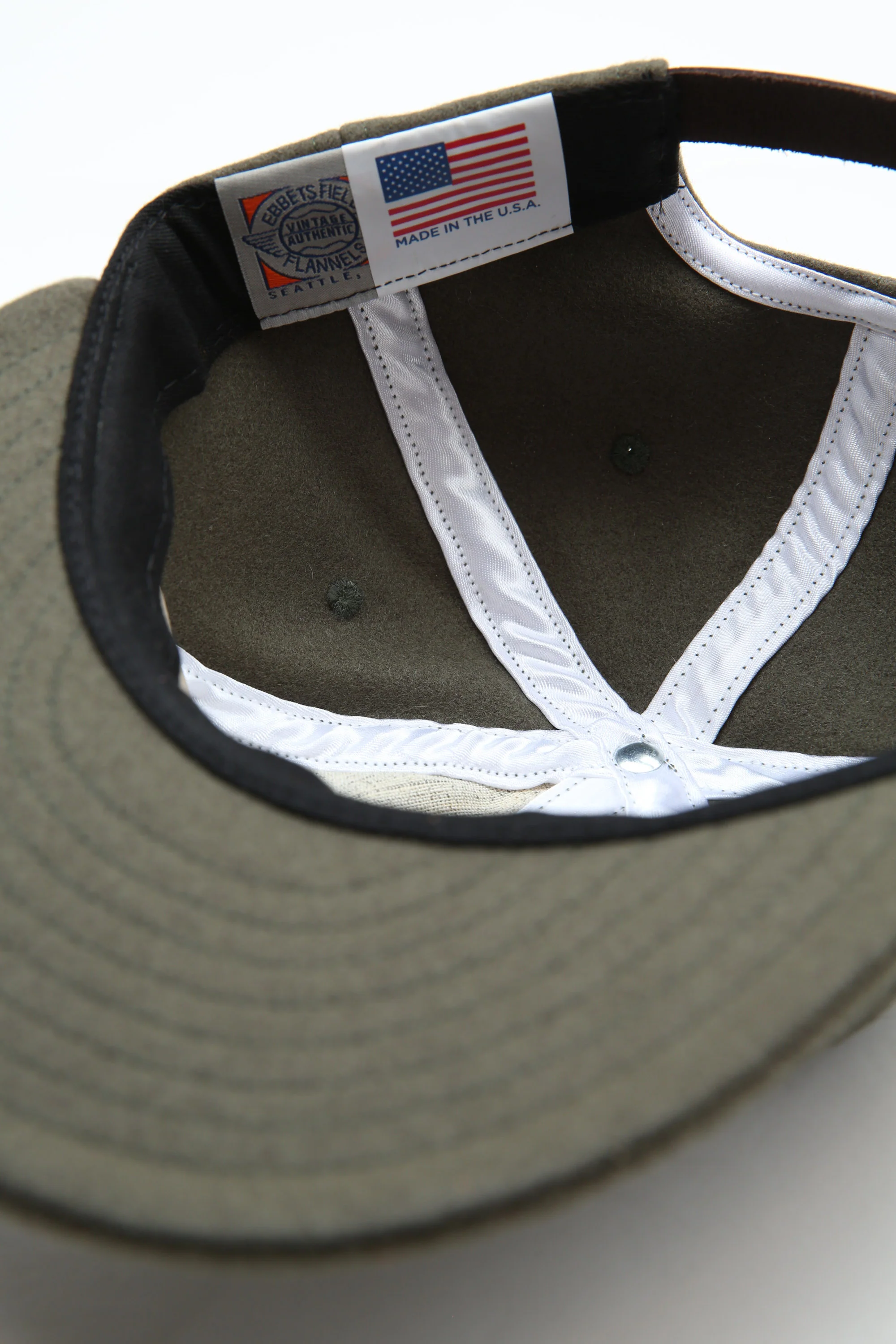 Ebbets x Totem Brand Co. Cap - Olive Wool - EXCLUSIVE - Image 4