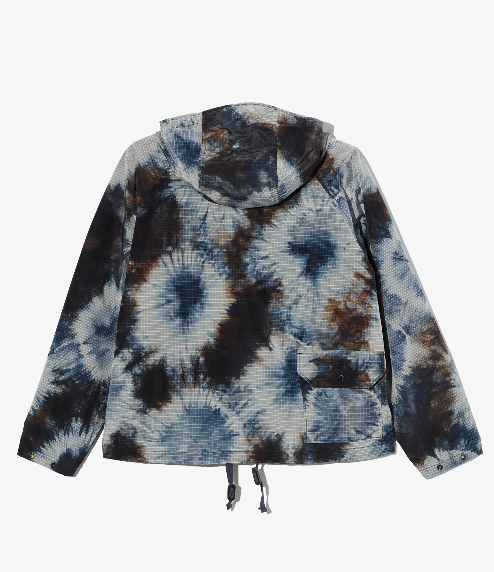 Engineered Garments Light Parka - Navy Nylon Tie Dye Print Ripstop - Image 2