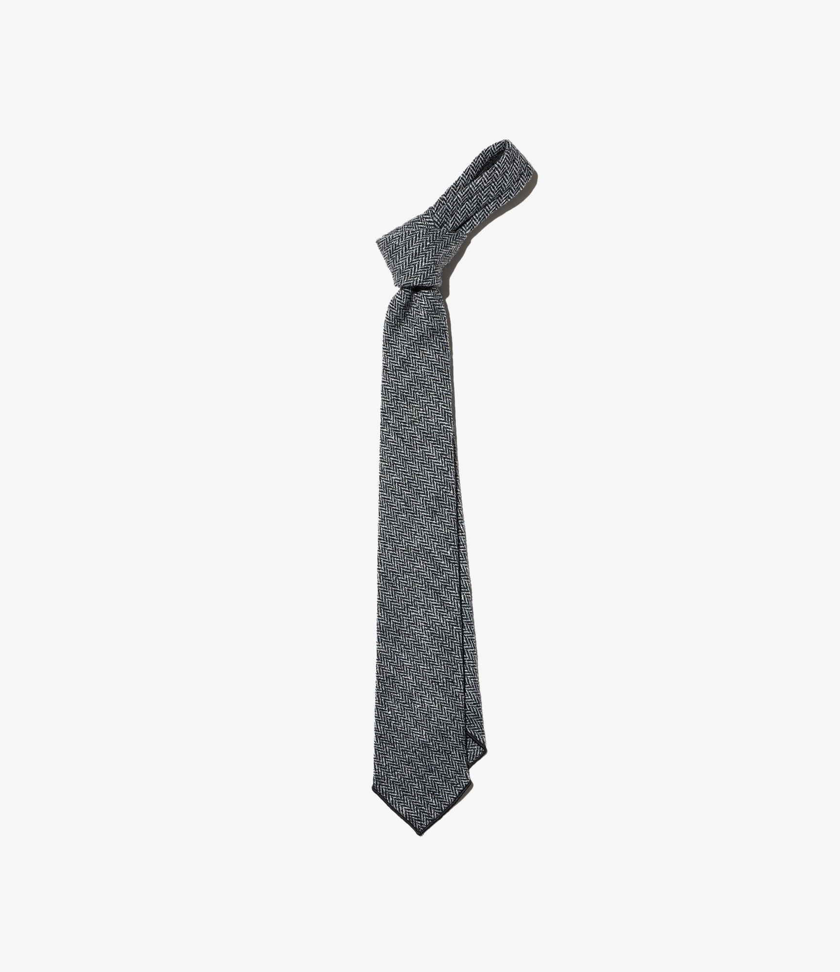 Engineered Garments Neck Tie - Grey Poly Wool Herringbone