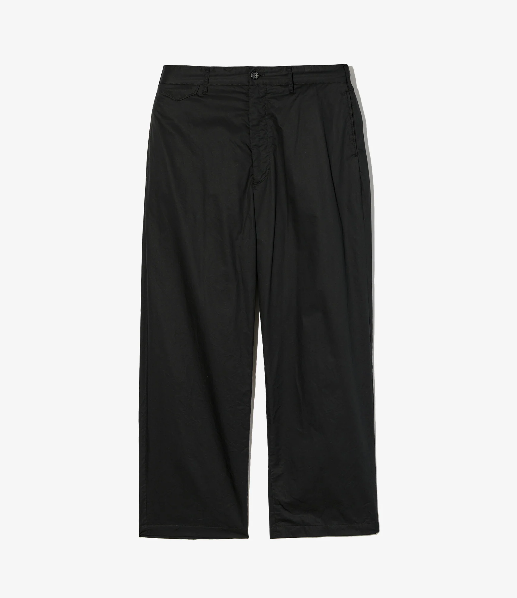 Engineered Garments Officer Pant - Black Cotton High Count Twill