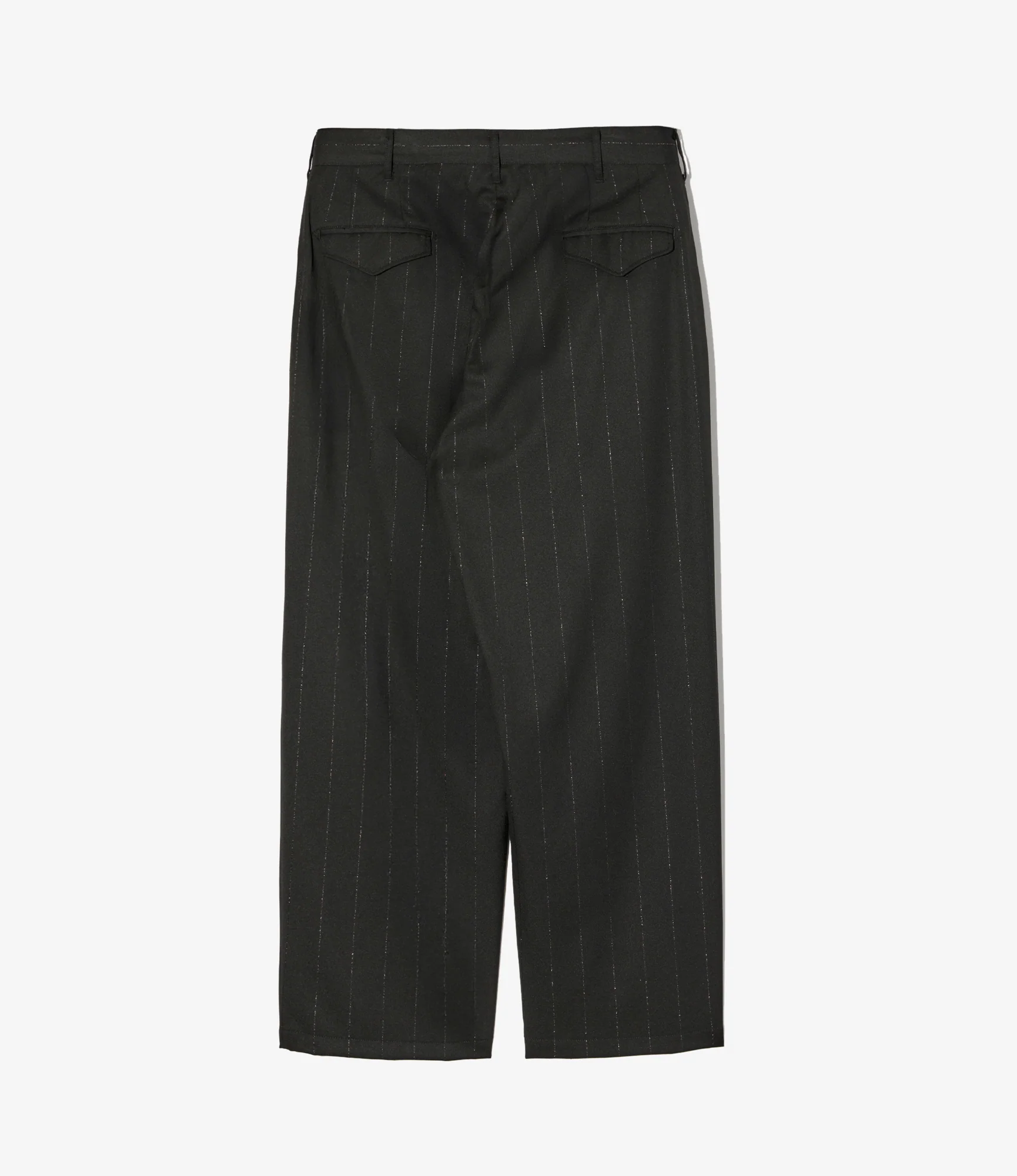 Engineered Garments Officer Pant - Black Polyester Lurex Stripe - Image 2