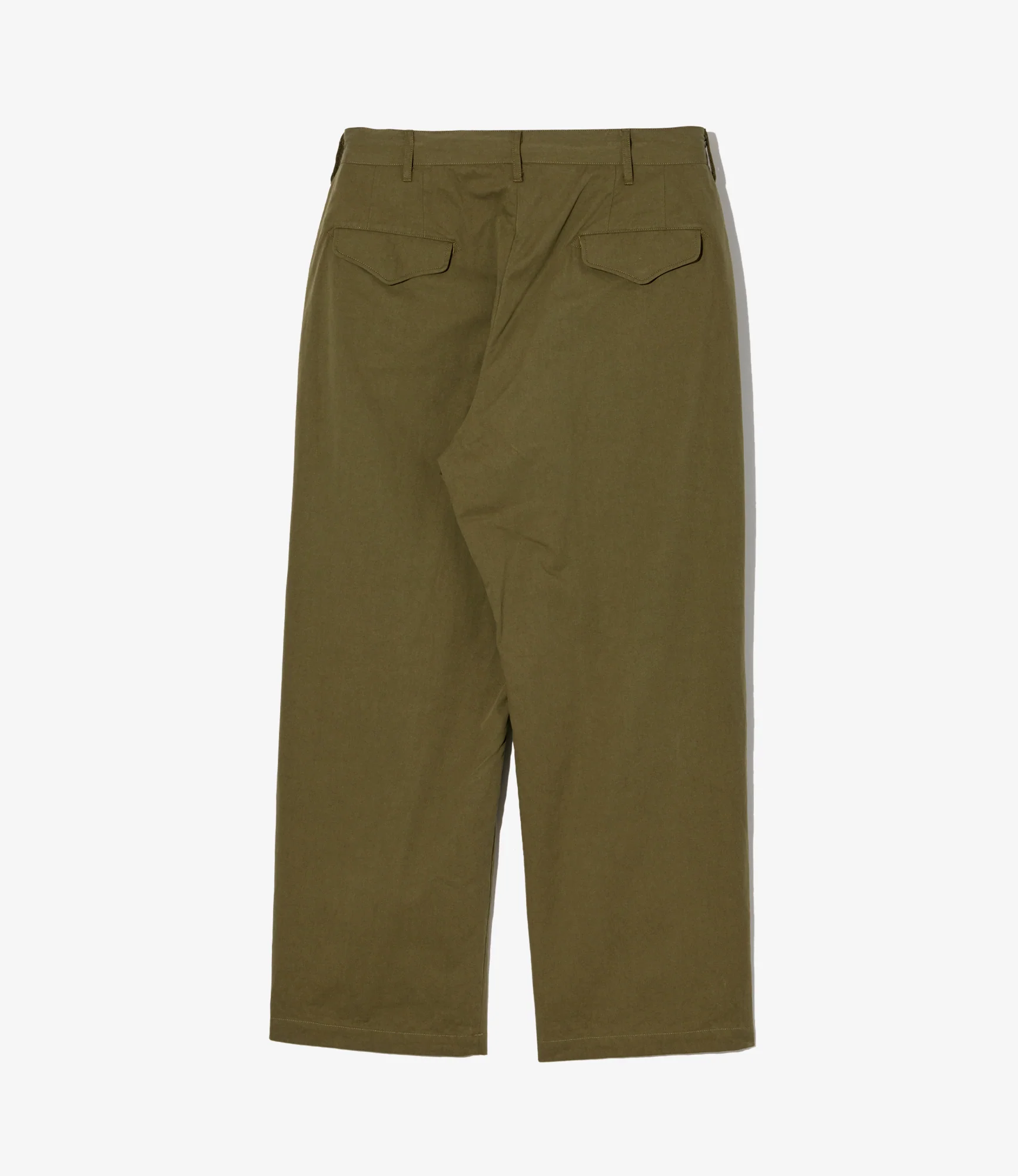 Engineered Garments Officer Pant - Olive Cotton Sanded Cloth - Image 2
