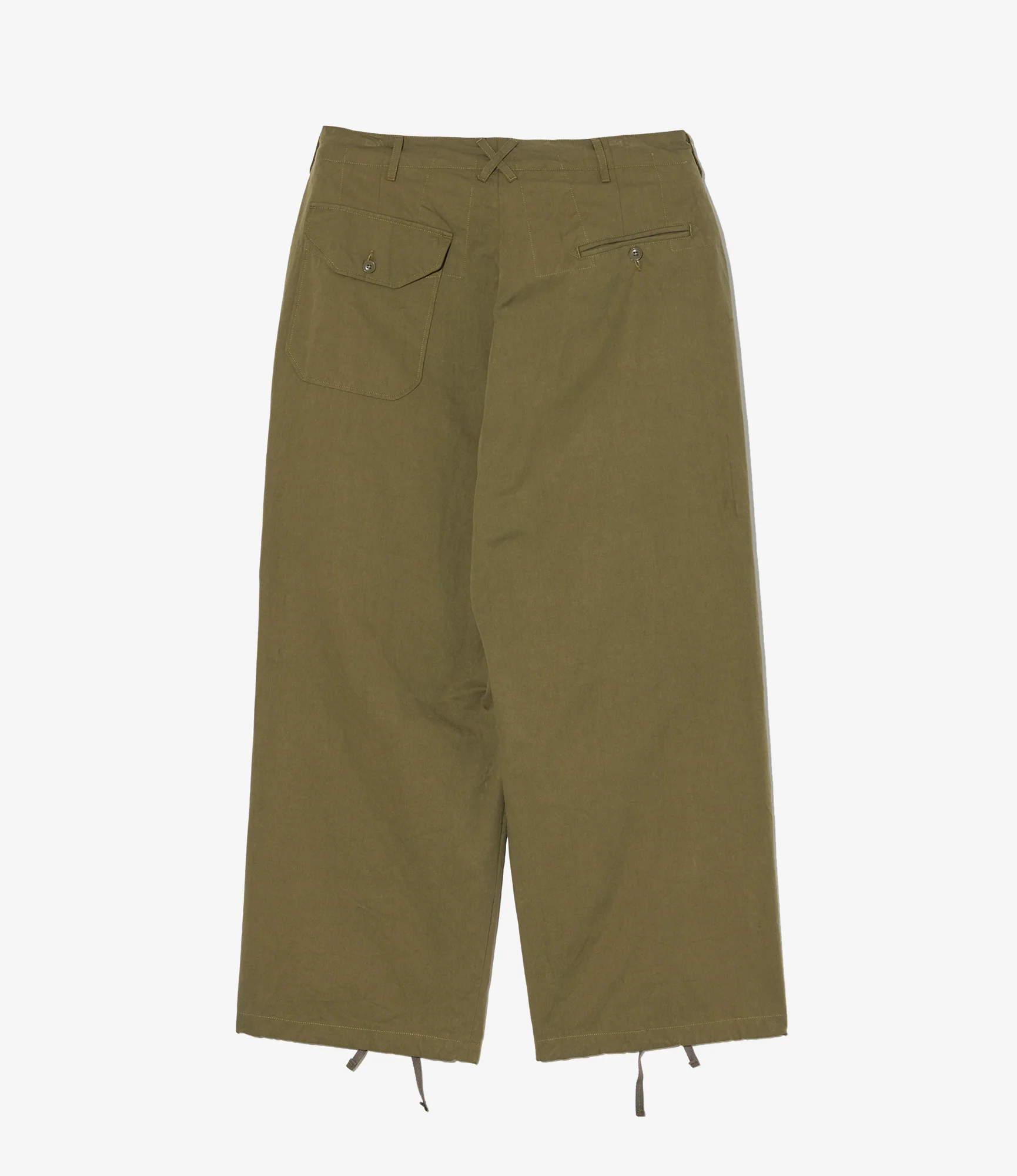 Engineered Garments Over Pant - Olive Cotton Sanded Cloth - Image 2
