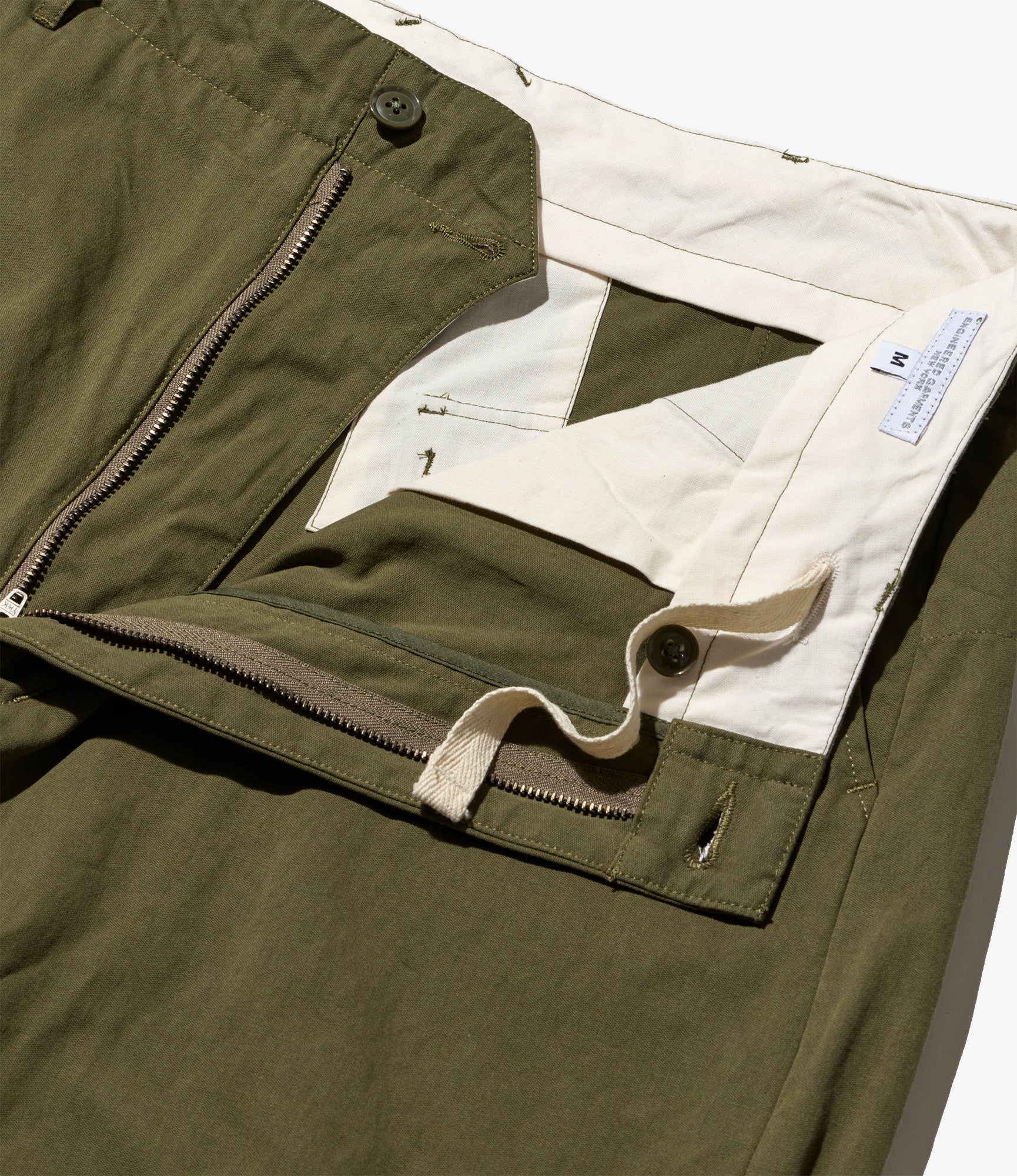 Engineered Garments Over Pant - Olive Cotton Sanded Cloth - Image 5