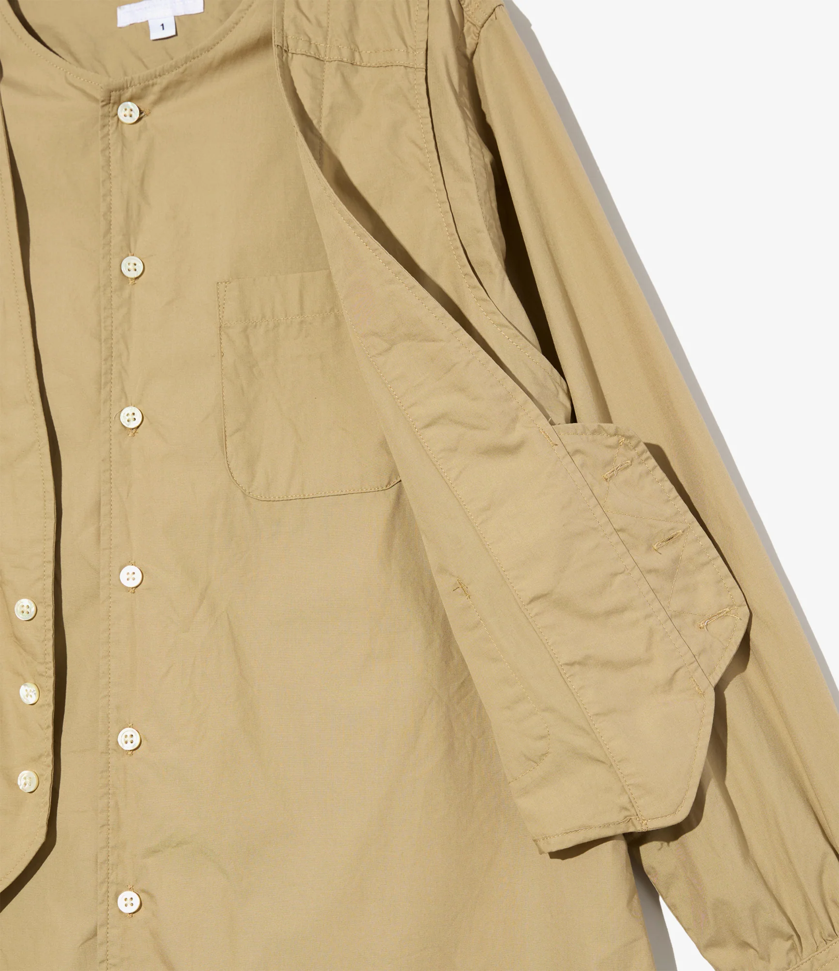 Engineered Garments Women's VARI Shirt - Tan Superfine Poplin - Image 3