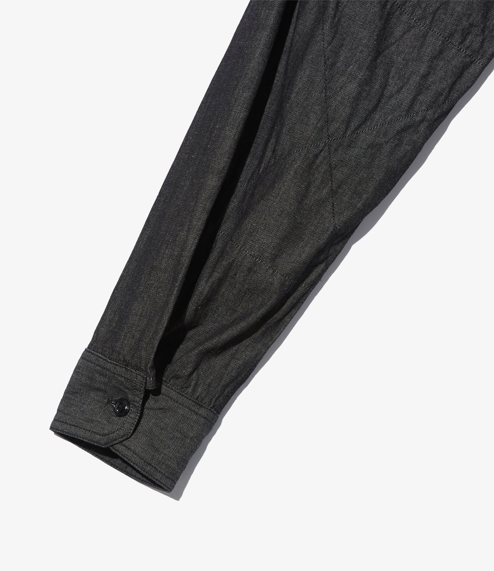 Engineered Garments Work Shirt - Black Cotton Denim Shirting - Image 5